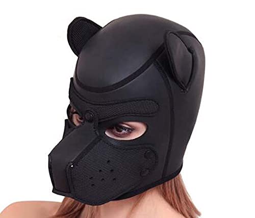 Spike Neoprene Dog Mask for Puppies - Halloween Cosplay Costume for Adults & Kids - Pet Party Accessory for Dress Up, Photo Shoots & Costume Events