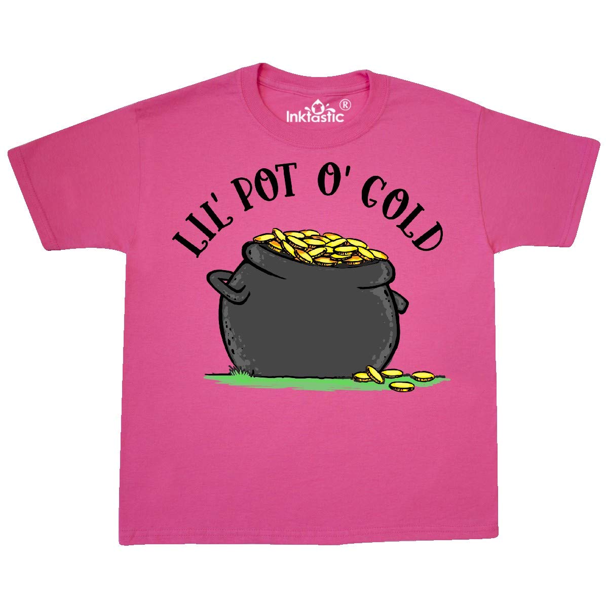 Inktastic St. Patrick's Day Lil' Pot of Gold Youth T-Shirt - Fun Irish Holiday Kids Apparel for School & Celebrations