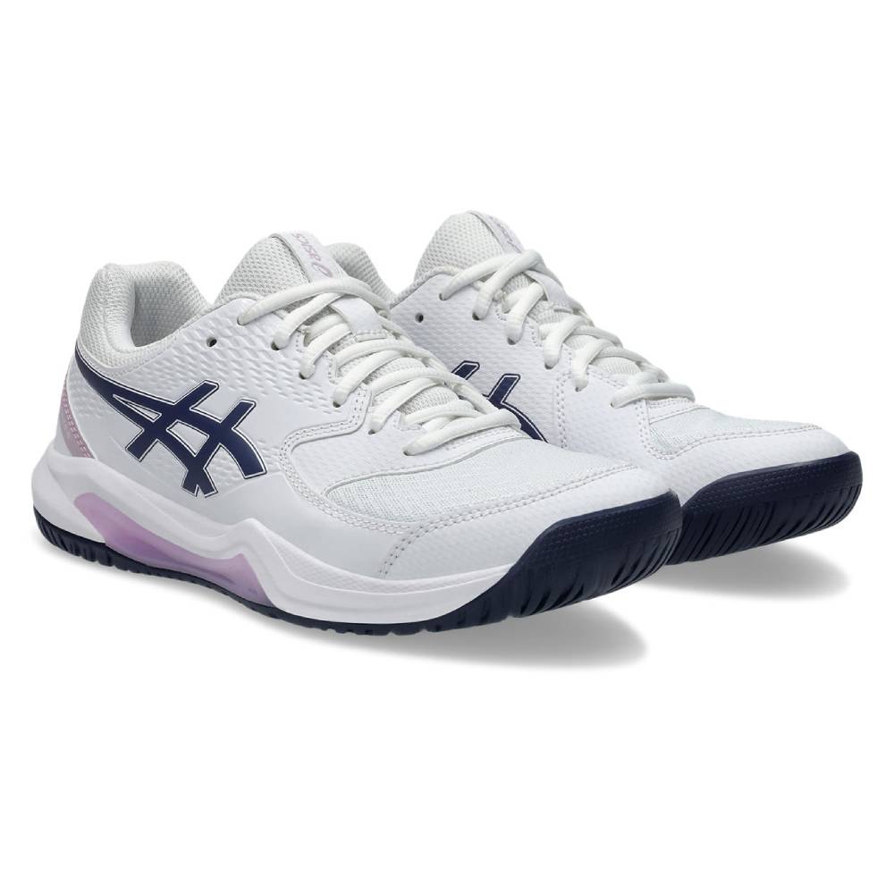 ASICS Gel-Dedicate 8 Women's Tennis Shoes - White/Indigo Fog - Lightweight Court Shoes for Women with GEL Cushioning | Perfect for Tennis, Pickleball & Casual Wear