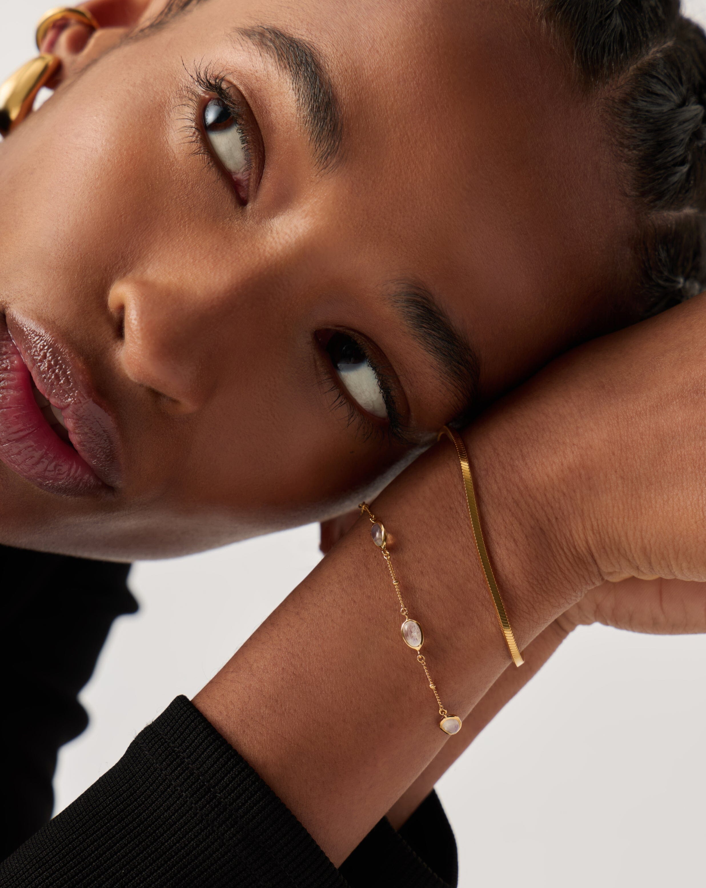 Magma Gemstone Charm Bracelet - 18k Recycled Gold Vermeil on Recycled Sterling Silver | Handmade Dainty Jewelry for Women | Perfect for Everyday Wear, Gifts & Special Occasions