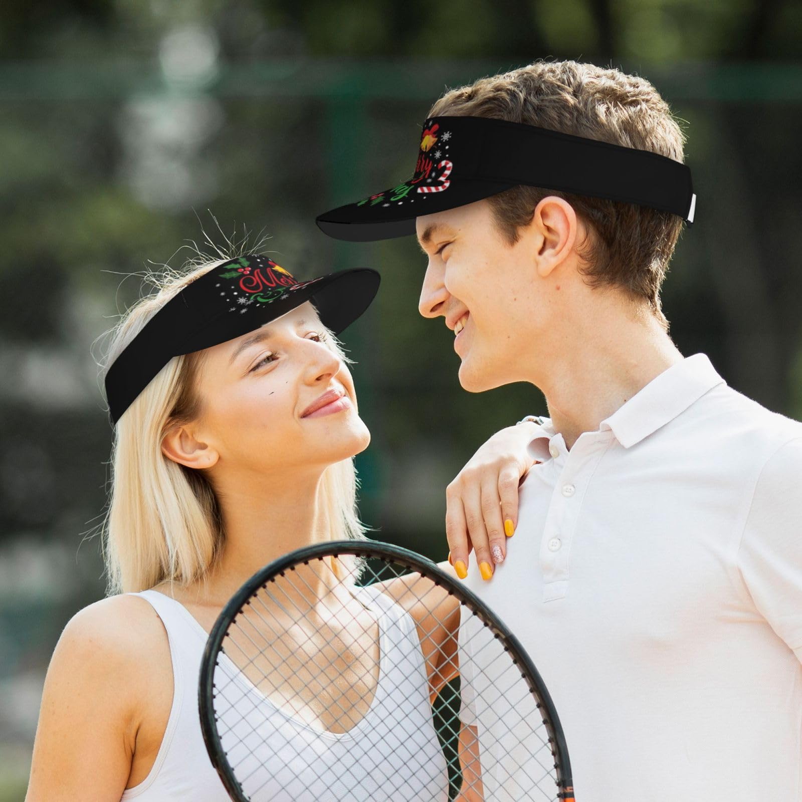 Christmas & New Year Sun Visor Hats for Men & Women - UV Protection Sports Cap for Outdoor Activities, Holiday Parties & Festive Celebrations
