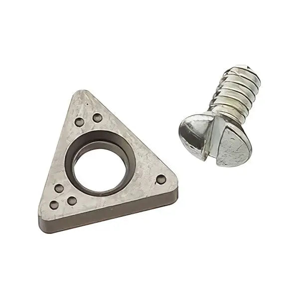 Ammco 40415 Carbide Insert Positive Rake for Lathes (10-Pack) - Durable Cutting Tools for Metal Turning, Facing & Threading Operations