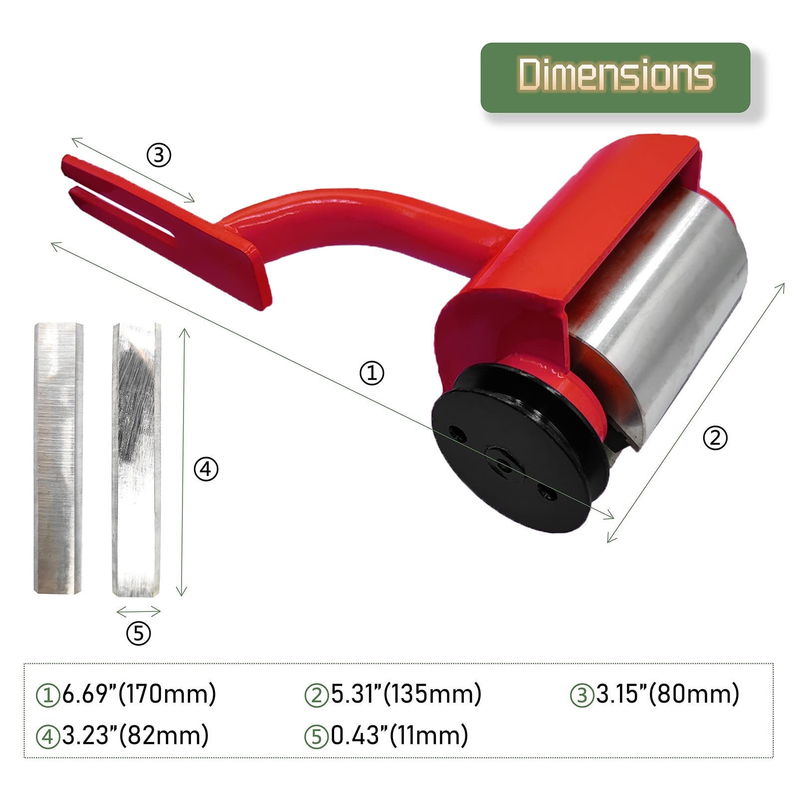 LAJIAOZ Red Log Peeler - Professional Chainsaw Debarking Tool Attachment for Husqvarna & STIHL Chainsaws | Perfect for Log Builders, Sawmills & DIY Home Projects | Easy Bark Removal for Woodworking & Timber Processing
