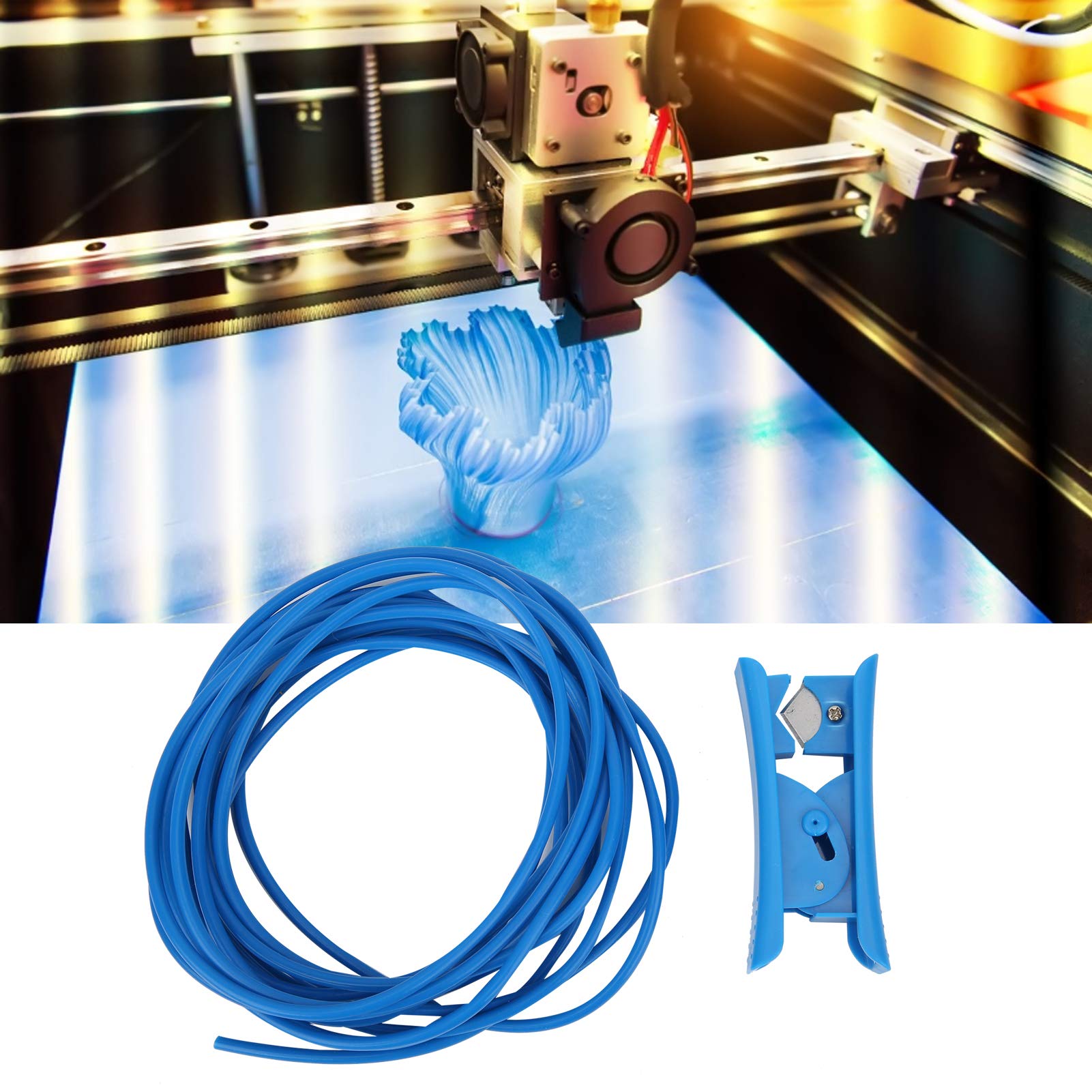 Precision Tube Cutter - 2.0mm to 4.0mm OD Hose Pipe Cutting Tool with Ergonomic Handle (Blue) - Ideal for Plumbing, Automotive, and DIY Projects