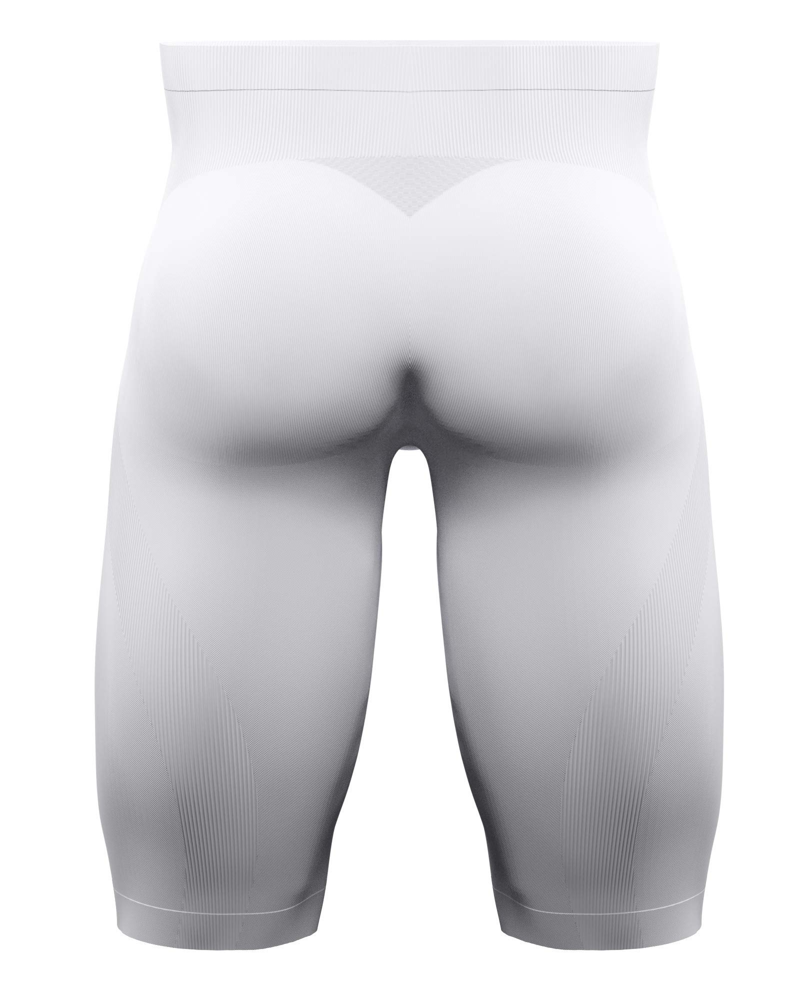 Knap'man Zoned Compression Shorts for Men - 25% Off White - High Performance Workout & Running Shorts for Gym & Sports