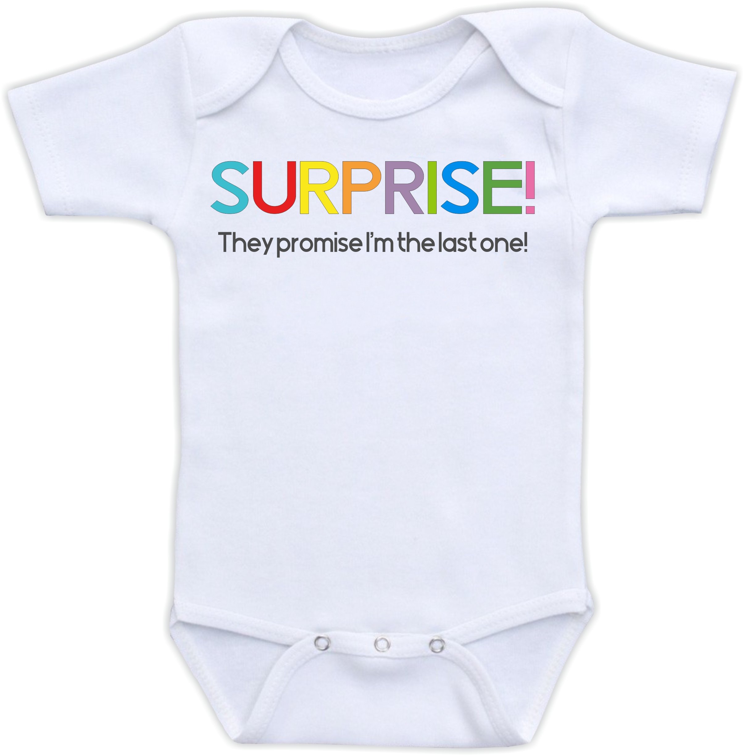 Pregnancy Announcement Baby Bodysuit - 'Surprise! I'm The Last One' Cute Newborn Onesie | Gender Reveal, First Birthday & Family Photo Outfit