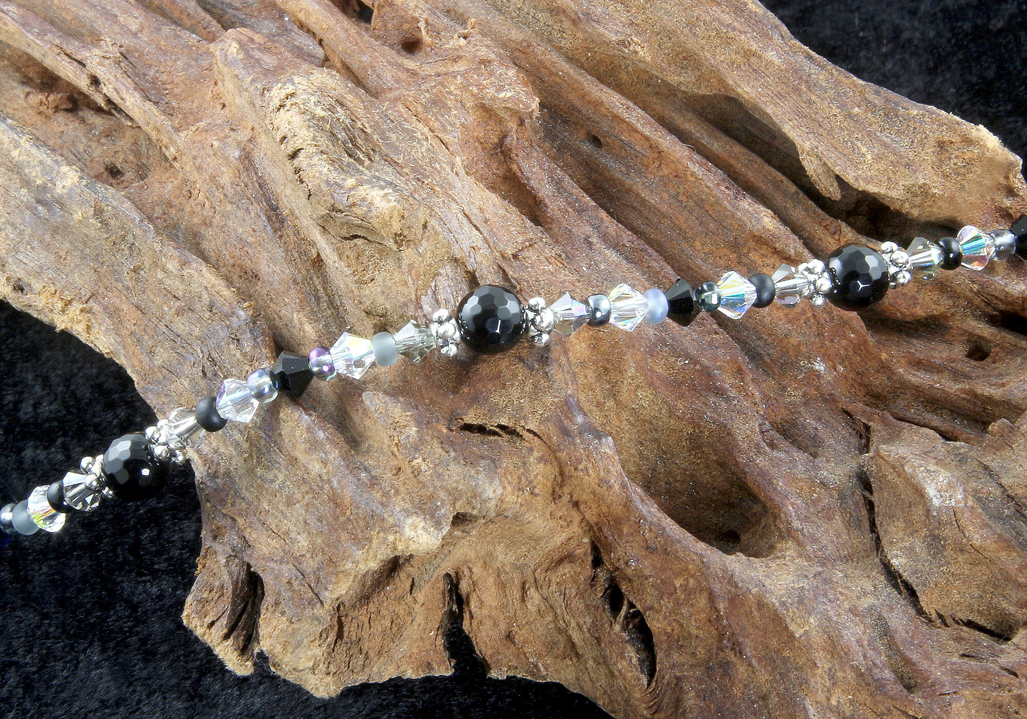 Black Onyx Gemstone Silver Plated Anklet Bracelet for Women - Elegant Ankle Jewelry for Everyday Wear & Special Occasions