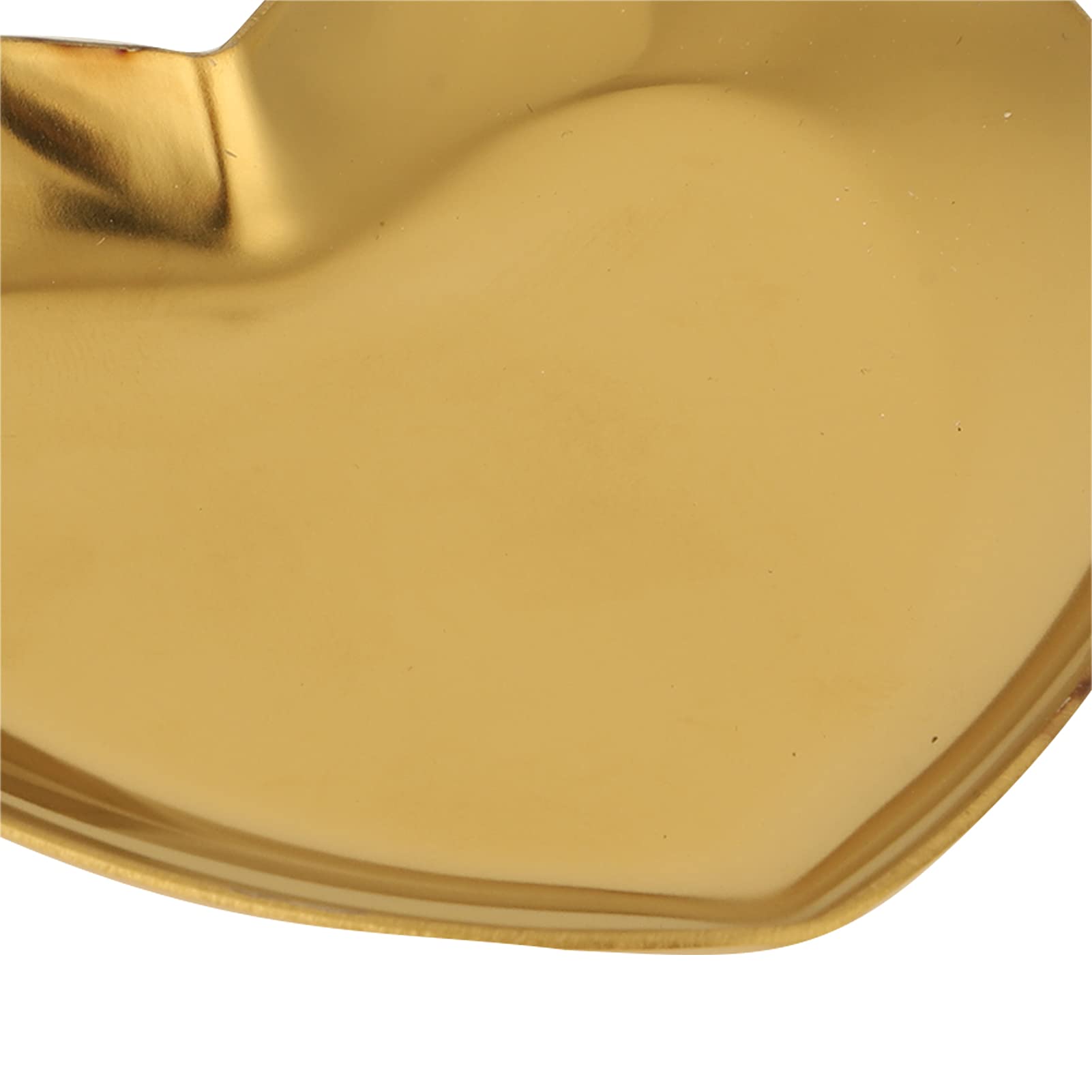 Heart Shaped Stainless Steel Nail & Makeup Palette - DIY Color Mixing Tray for Nail Art, Resin Crafts & Makeup Blending - Gold Finish (Perfect for Salon, Home Manicure & Professional Artists)