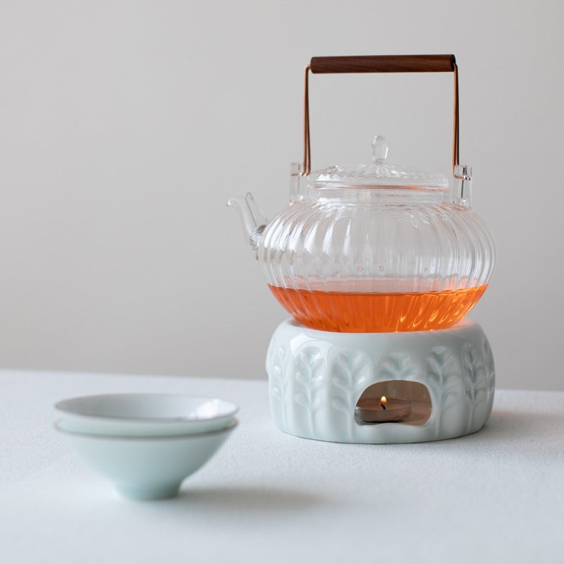 Ceramic Candle Teapot Warmer - Elegant Tea Pot Candle Holder for Home Decor, Gift & Relaxation | Perfect for Cozy Evenings, Tea Parties & Aromatherapy