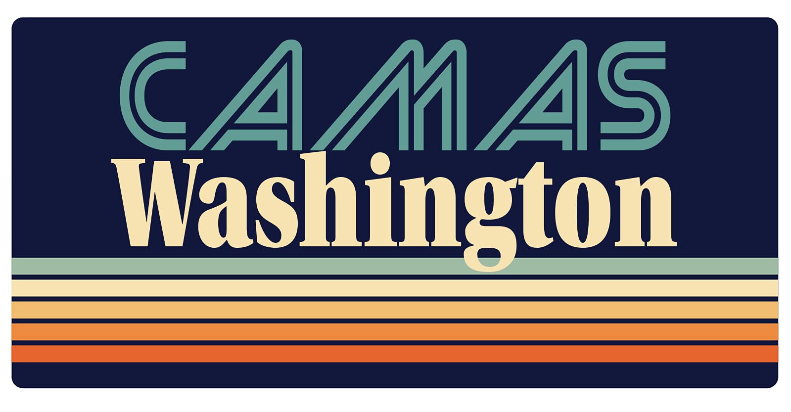 Vintage Camas Washington 5 x 2.5 Inch Refrigerator Magnet - Retro Souvenir Collectible for Fridge, Office, Home Decor & Travel Memories