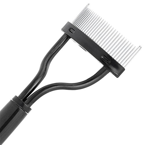 Professional Metal Eyelash Comb & Lash Separator - Black Mascara Brush for Lift & Curl | Makeup Tool for Perfect Lashes | Ideal for Daily Makeup & Salon Use