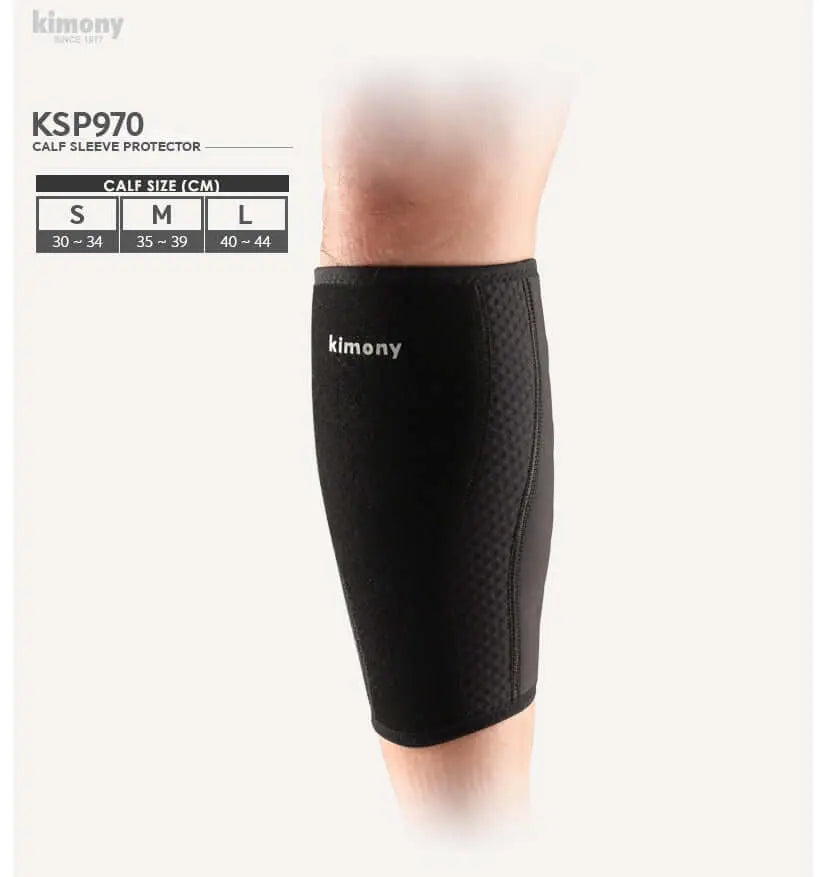 Kimony KSP970 Compression Calf Sleeve - Breathable Support for Running, Cycling & Sports Recovery - Perfect for Athletes & Active Lifestyles