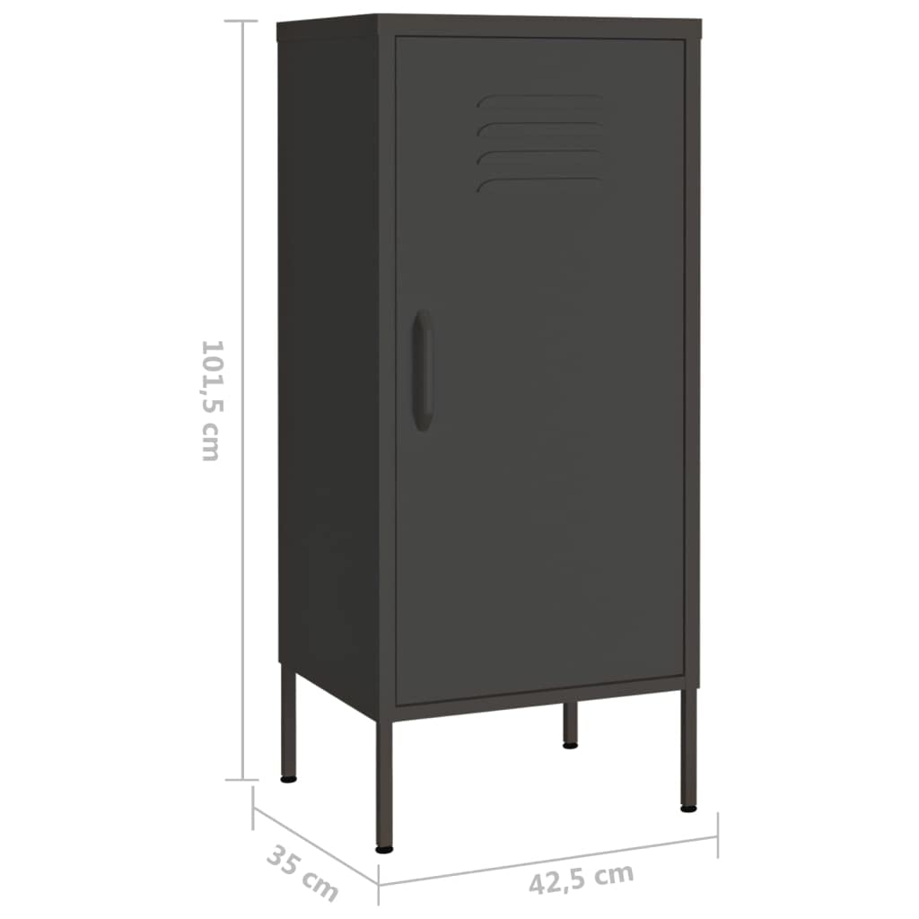 vidaXL Steel Storage Cabinet Anthracite | 16.7