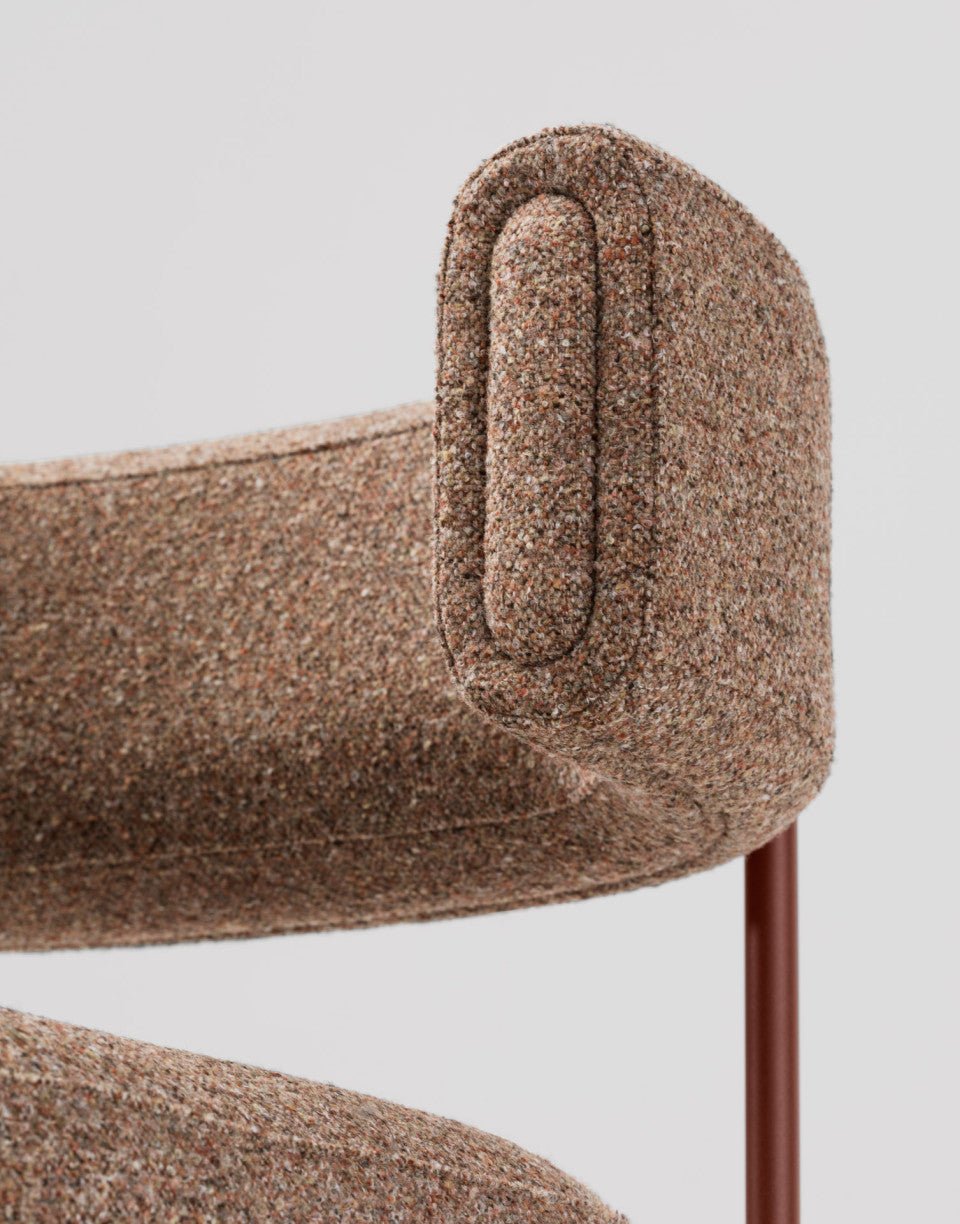 Amelie P M TS Armchair by Midj - Modern Accent Chair for Living Room, Bedroom & Office - Stylish Upholstered Lounge Chair with Wooden Legs