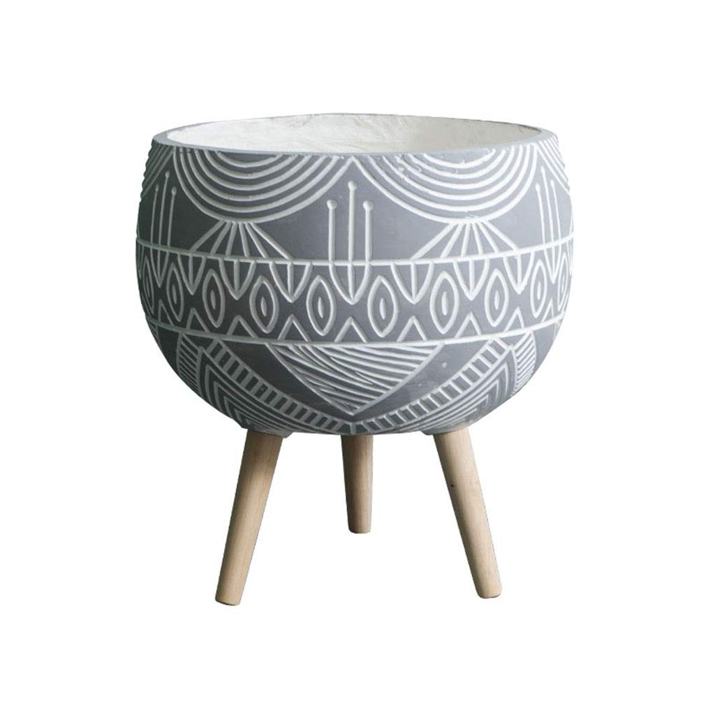 Large 3-Legged Flower Pot for Outdoor Garden, Home Living Room & Office Decor - 3 Colors (Size B) | Perfect for Indoor Plants, Patio Decor & Workspace Greenery