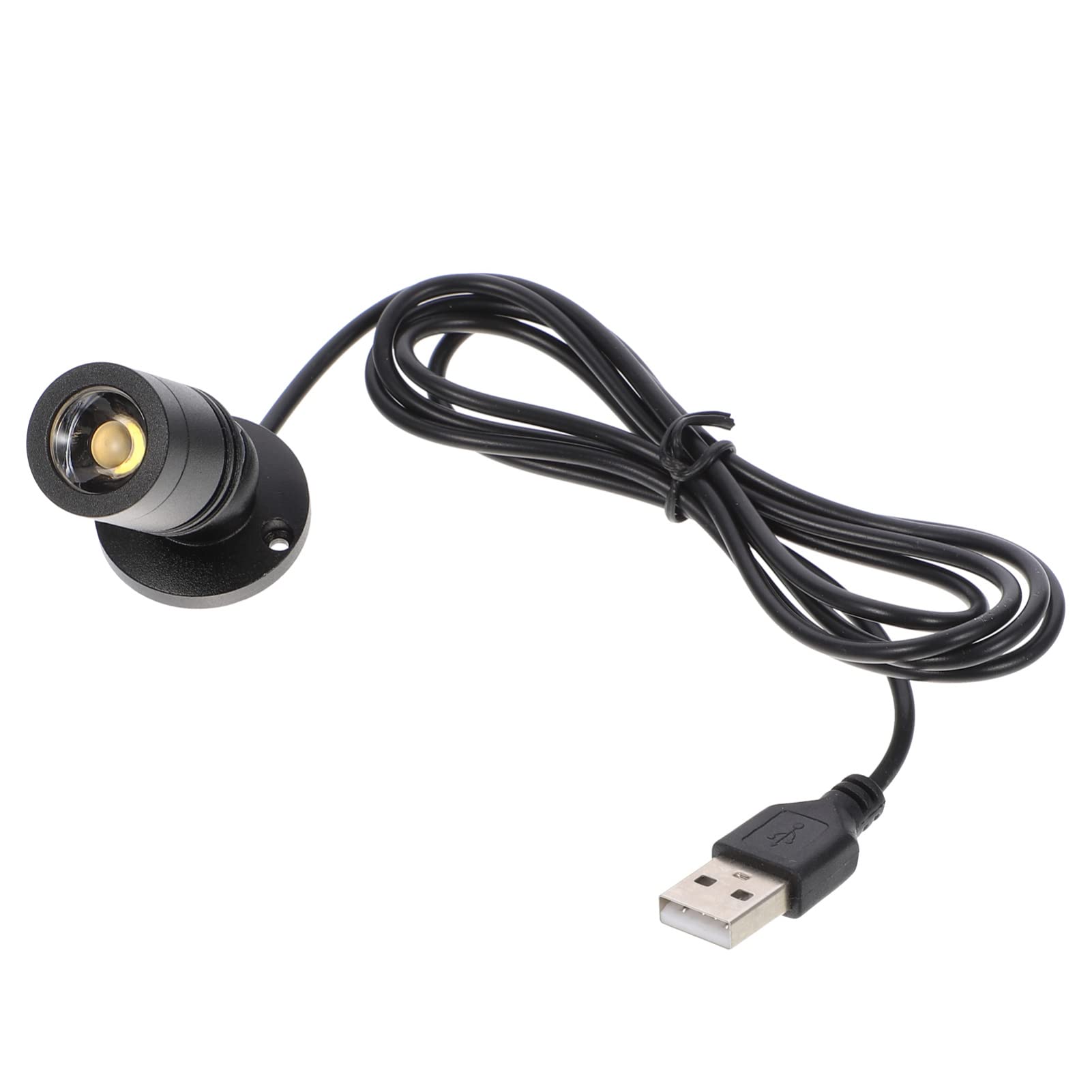 1W LED Mini Spotlight - Black Surface Mount for Art & Painting Display - Indoor Showcase & Under Cabinet Lighting