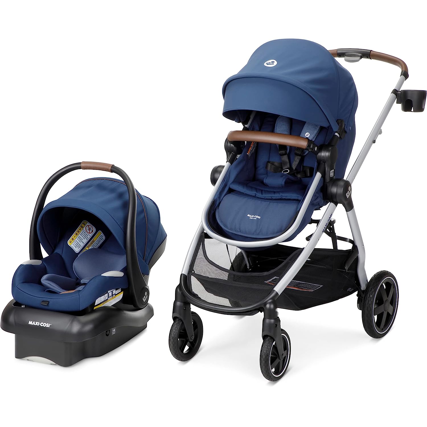 Maxi Cosi Zelia2 Luxe 5-in-1 Modular Travel System with Mico Luxe Infant Car Seat - Convertible Stroller & Baby Carrier for Newborns to Toddlers - Perfect for Travel, Shopping & Daily Outings