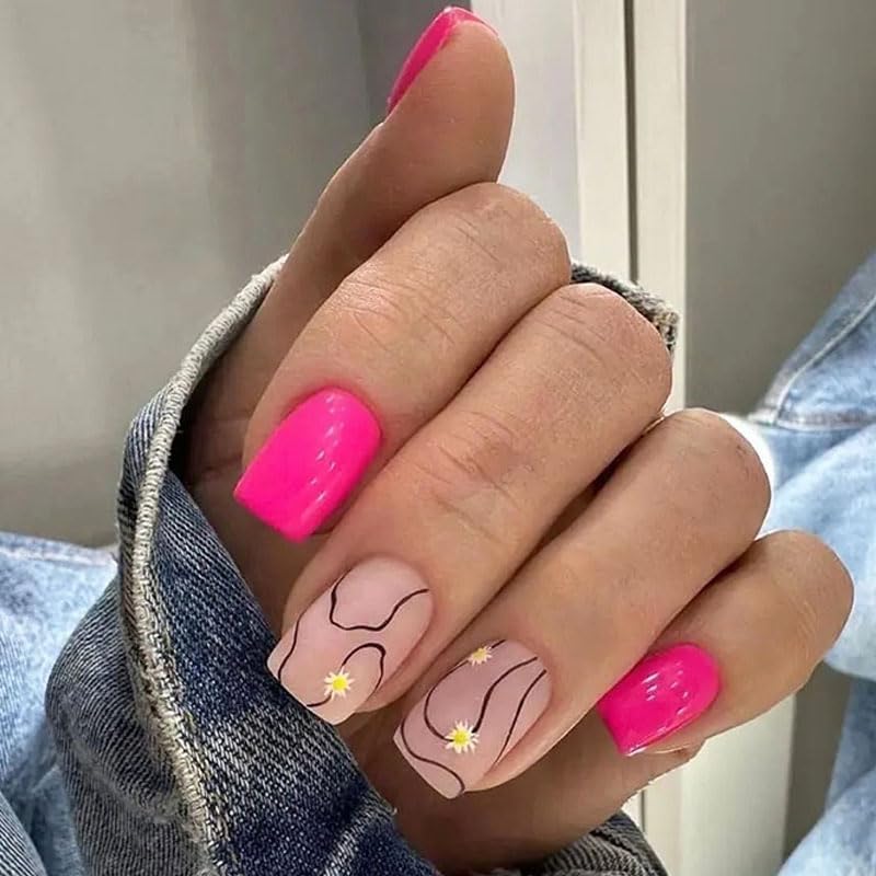 Hot Pink with Fashion Lines A01