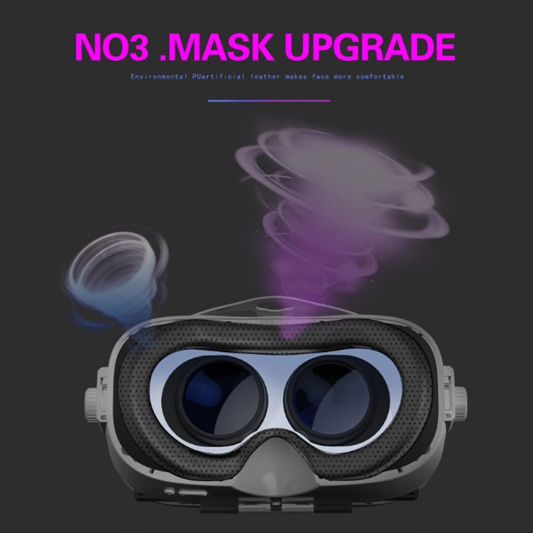 3D VR Headset with Bluetooth Controller - Compatible with iPhone 13 Pro Max/13 Pro/13/12/11, Samsung Galaxy S21, Huawei & Xiaomi Series - Immersive Virtual Reality Experience for Gaming, Movies & VR Apps (Color: Black, Size: iOS)
