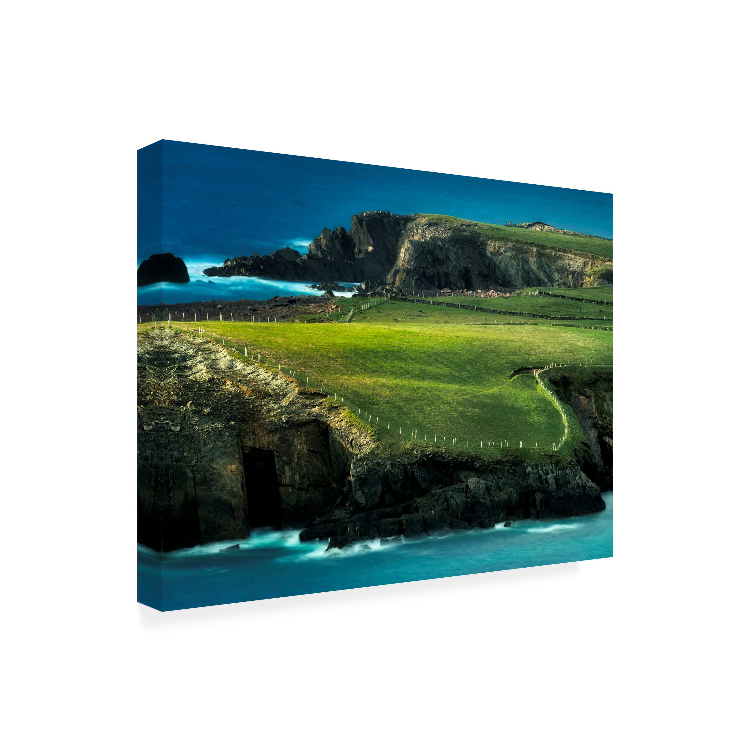 Dennis Frates 'Fenceline' Canvas Art Print - Western Landscape Wall Decor for Living Room, Bedroom & Office | Trademark Fine Art Collection