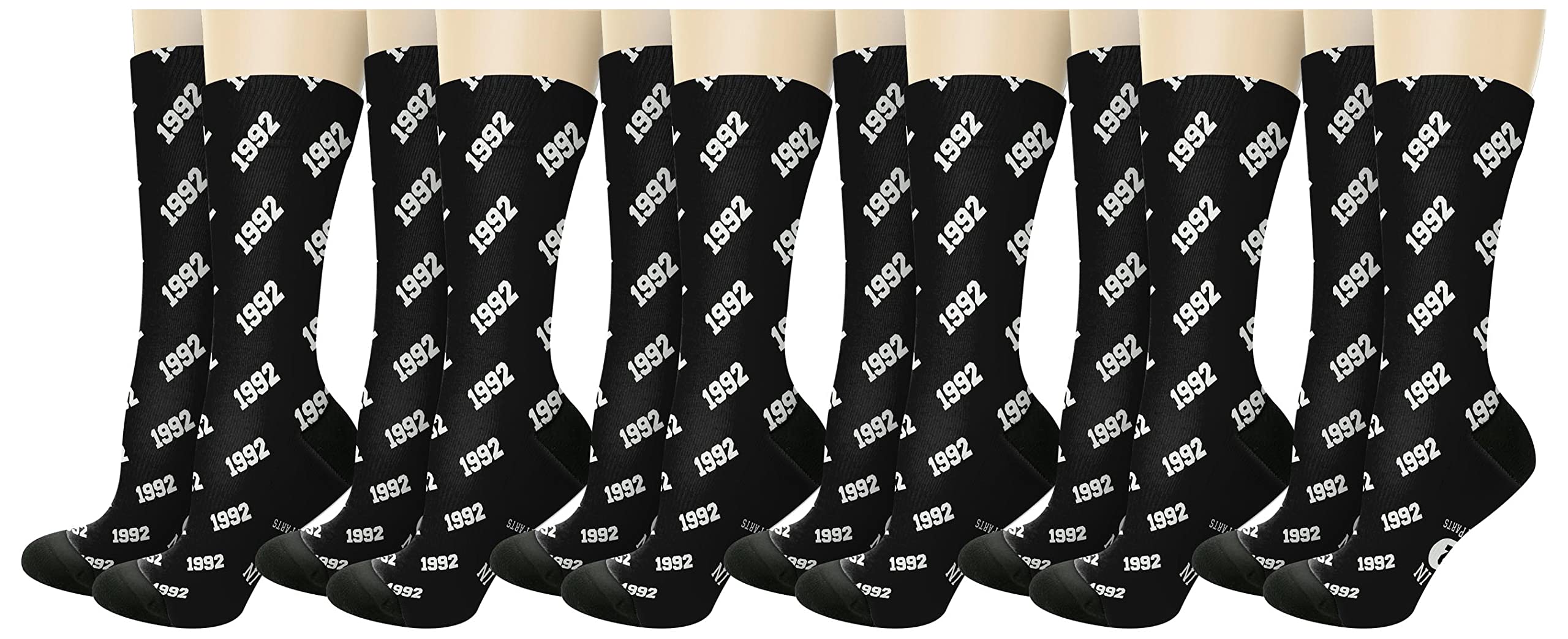 1992 Vintage 30th Birthday Gifts - Original Design Novelty Crew Socks for Men & Women | Perfect 30-Year-Old Birthday Party Favors, Funny Gift Idea for 1992 Born