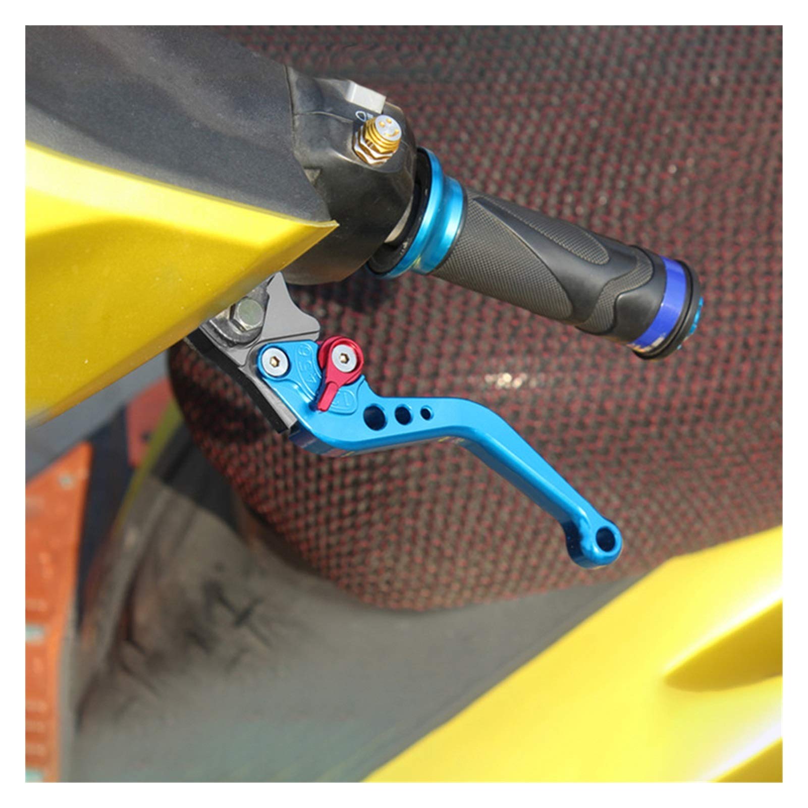 1 Pair CNC Metal Adjustable Motorcycle Hand Brake Handle Grip - Durable & Comfortable for Cruiser, Sport Bike, and Off-Road Adventures