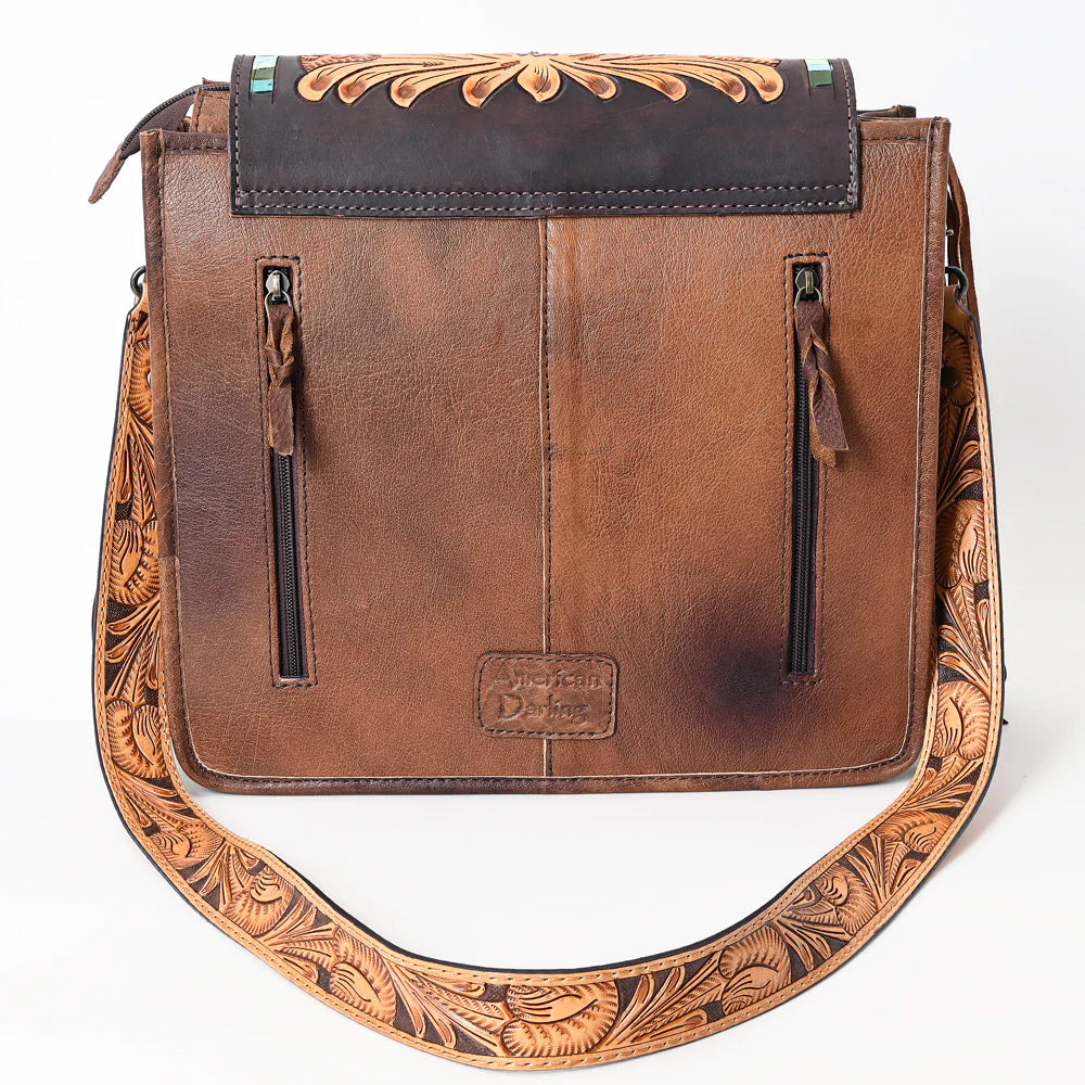 American Darling Turquoise Cactus Tooled Leather Crossbody Bag for Women | Western Boho Style Purse | Perfect for Music Festivals, Travel & Everyday Use