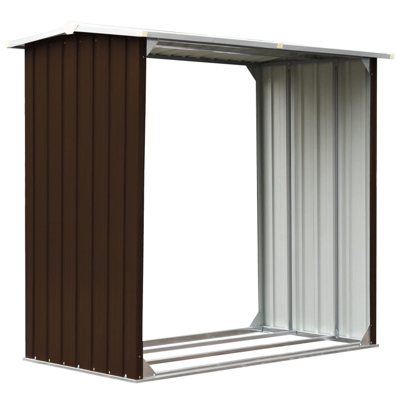 Galvanized Steel Outdoor Storage Shed 67.7x35.8x60.6 Inches - Waterproof Garden Tool Shed for Backyard, Patio & Lawn Equipment Storage - Durable Brown Metal Shed for Yard Organization & Seasonal Decor