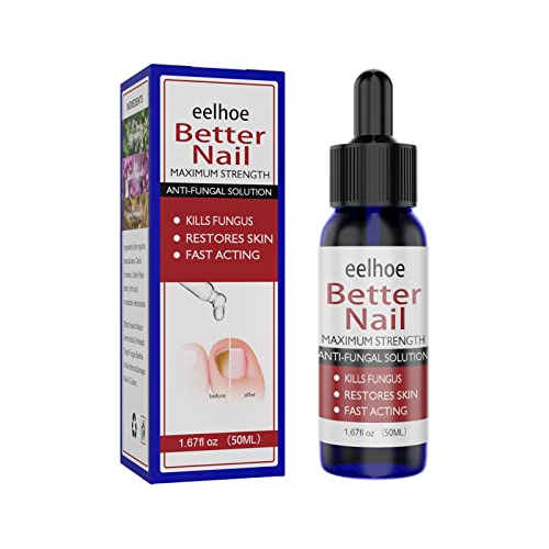 50ml Maximum Strength Nail Repair Solution for Brittle, Cracked & Discolored Nails - Toenail & Fingernail Protector with 100/180 Grit Nail File - Perfect for Nail Care & Salon Use at Home