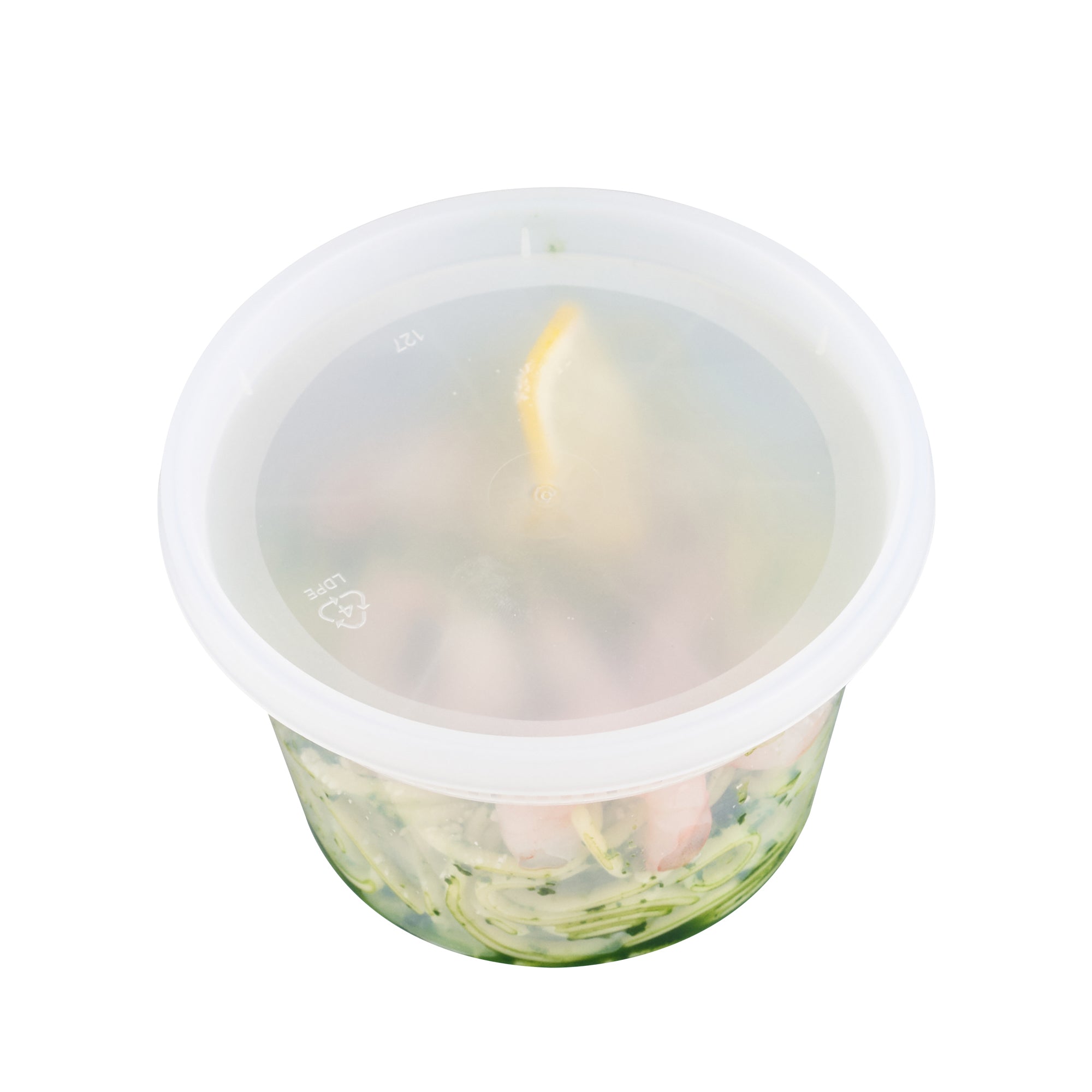 16 oz Round Clear Plastic Soup Containers with Lids - Microwave Safe, 4.5
