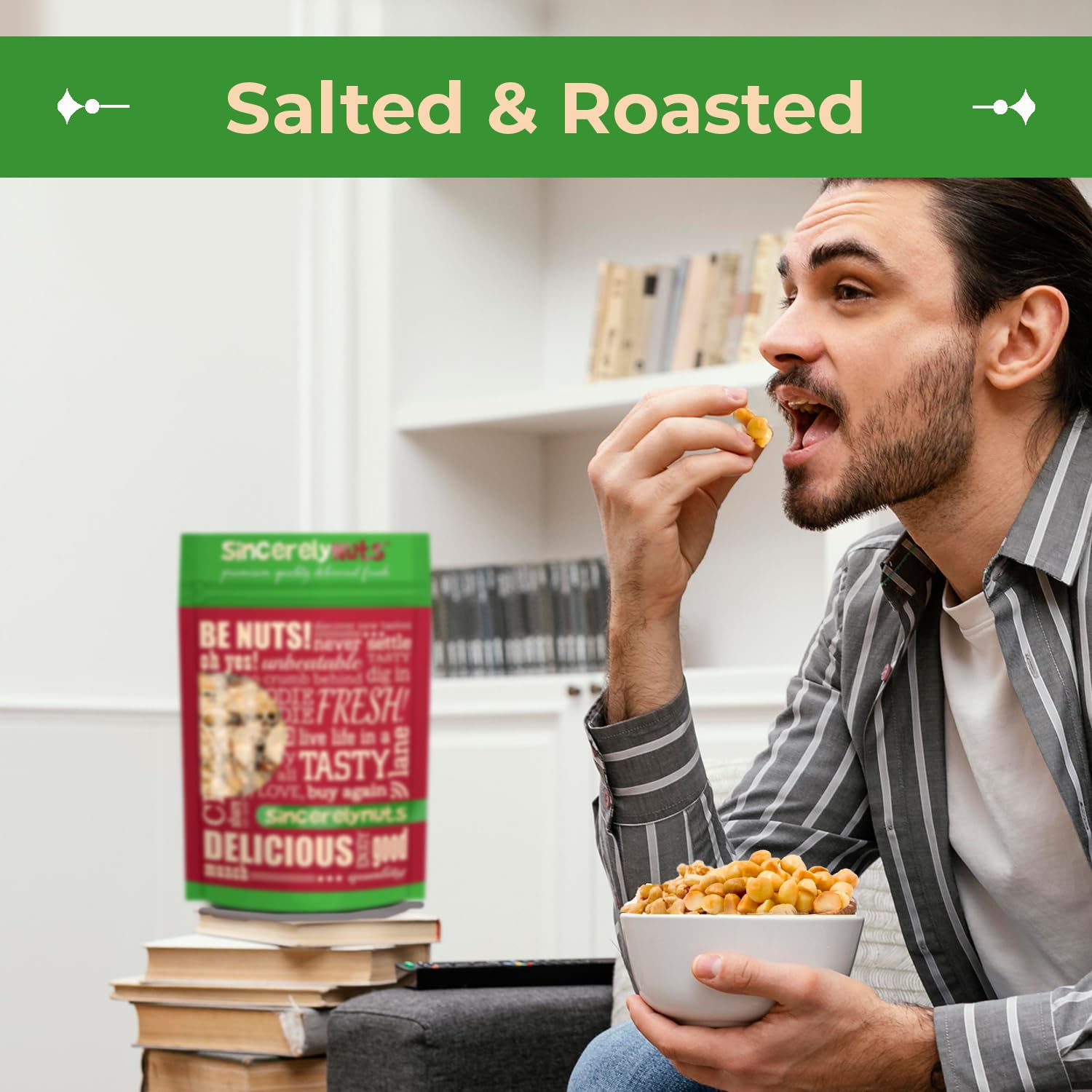 Premium Salted & Roasted Macadamia Nuts - 1lb Gourmet Snack Bag | Kosher, Keto, Paleo, Vegan & Gluten Free | Perfect for Healthy Snacking, Gift Baskets & Party Trays