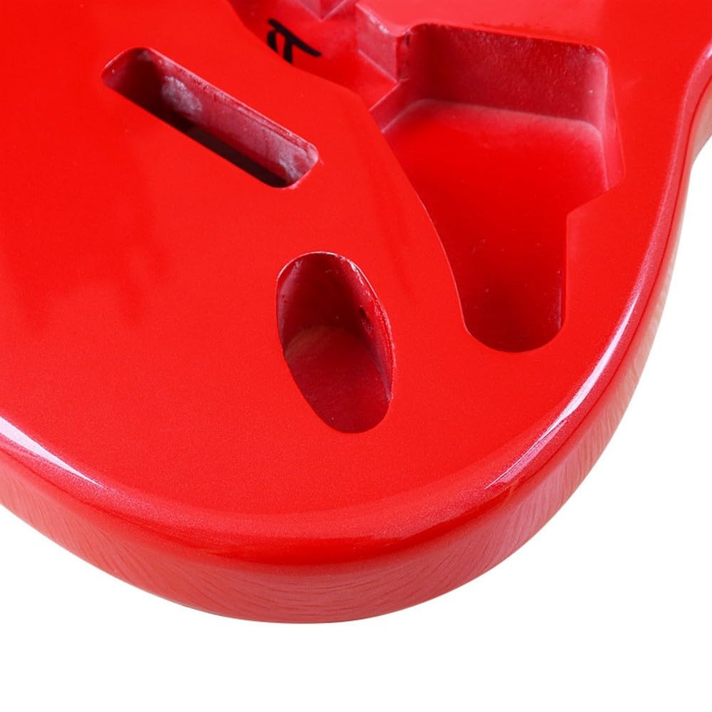 Premium Poplar Electric Guitar Body for Fender Stratocaster - DIY Replacement Part with SSS Pickup Routing in Vibrant Red Finish | Perfect for Guitar Customization, Repair & Upgrade Projects