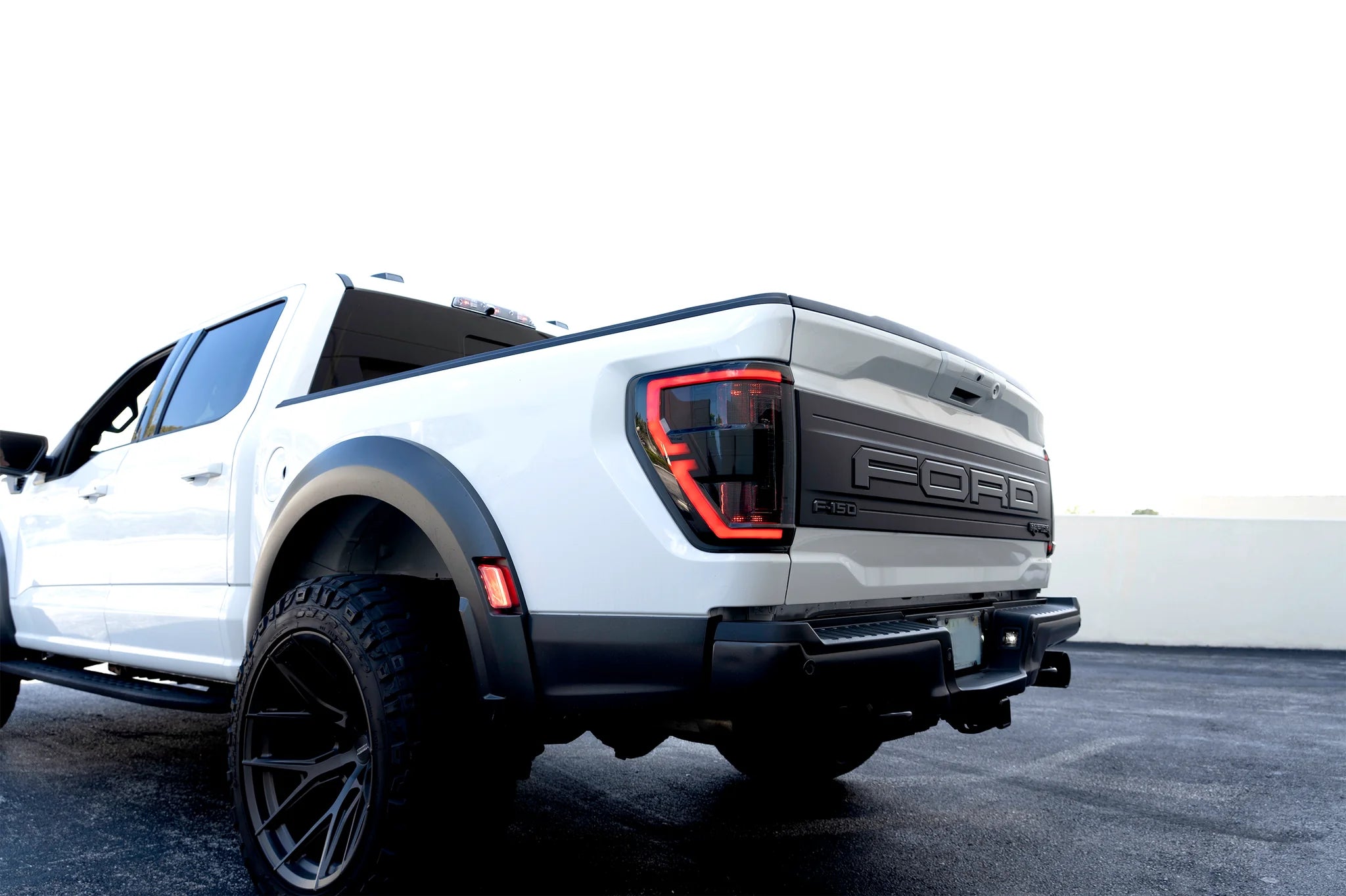 Ford F150 & Raptor 2021-2023 OLED Tail Lights with Startup Animation - Smoked Lens Replacement for OEM Halogen Lights with Blind Spot Monitoring - Upgrade for Off-Road & Night Driving