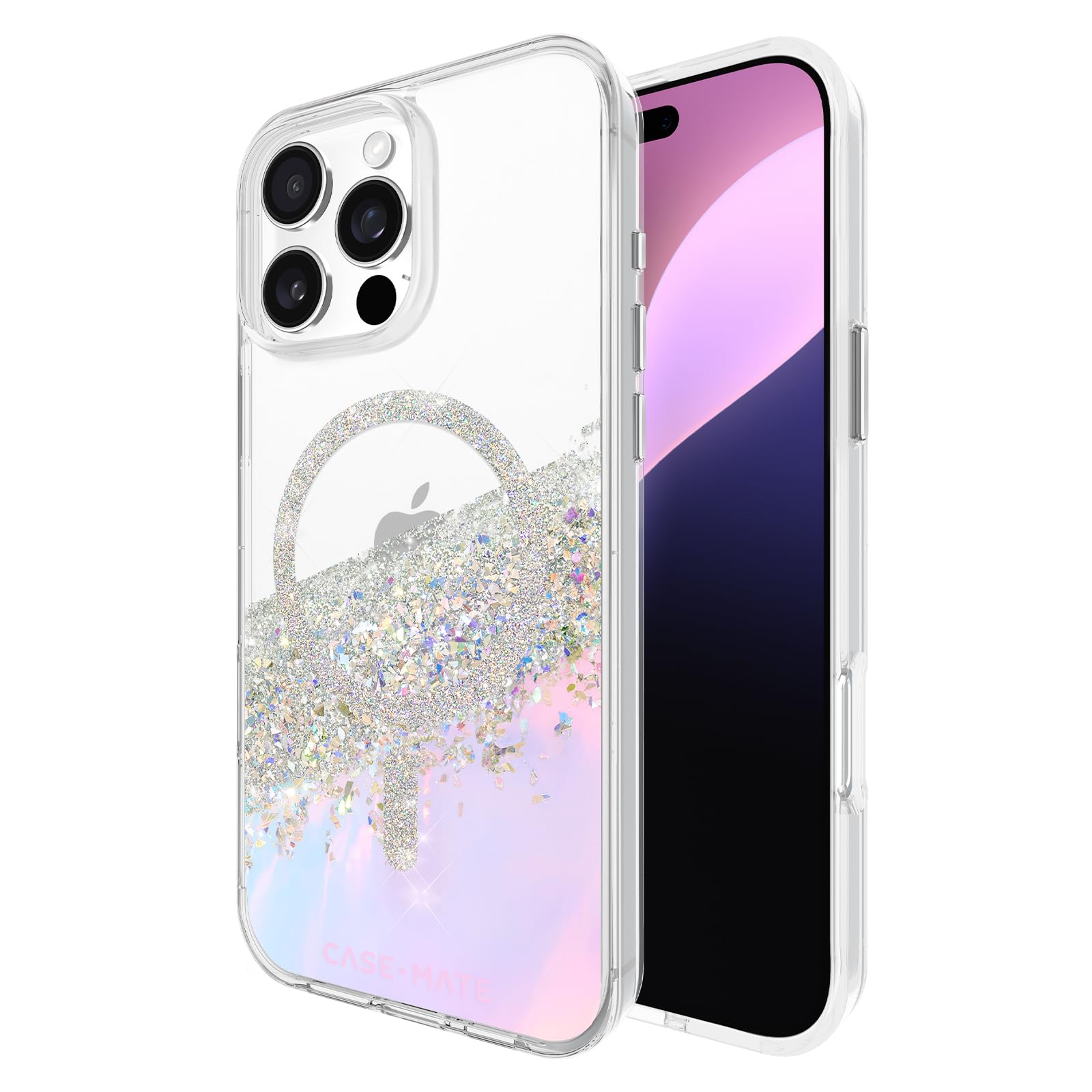 Case-Mate iPhone 16 Pro Max Case [MagSafe Compatible] - Sparkly Holographic Phone Cover with 12ft Military-Grade Drop Protection - Premium Magnetic Case for iPhone 16 Pro Max - Karat Iridescent Design - Perfect for Everyday Use, Work & Travel Protection