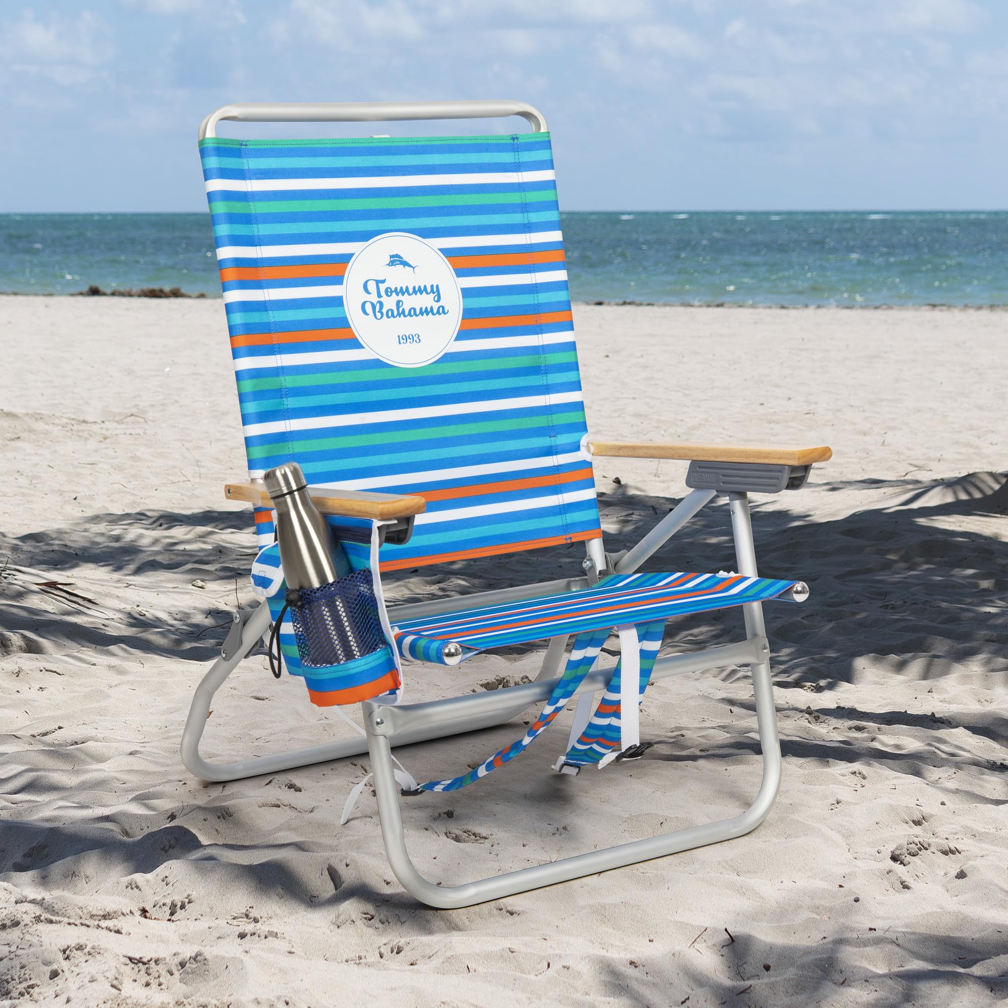 Tommy Bahama 2-Pack Folding Beach Chairs with 4-Position Adjustable Backrest & 12.8