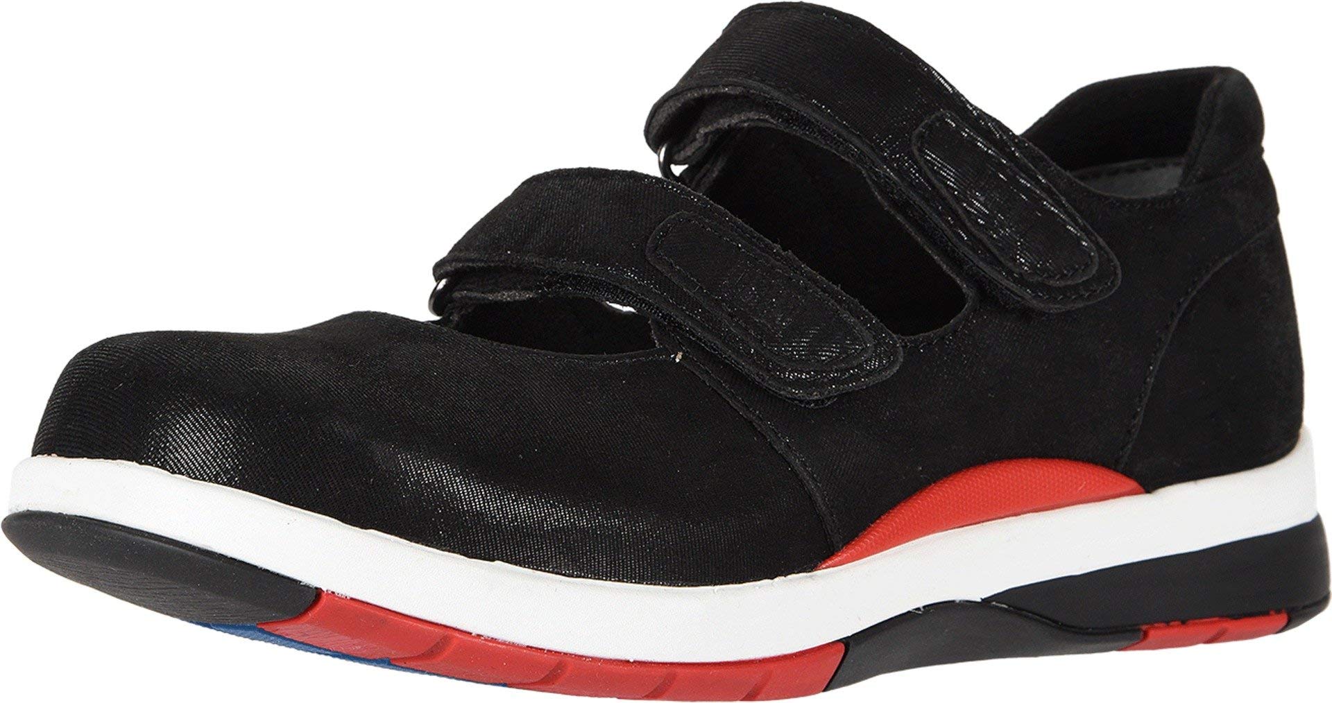 Drew Women's 14798 Black Microdot Leather Comfortable Wide Width (6D US) Shoes for Work, Walking & Everyday Wear