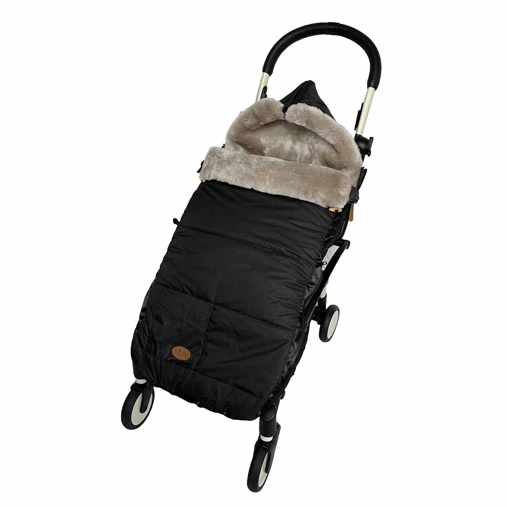 Premium Eco-Friendly Australian Sheepskin Stroller Footmuff - Windproof & Waterproof Universal Baby Stroller Sleeping Bag for Newborns & Toddlers - Perfect for Winter Walks, Outdoor Adventures & Stroller Naps