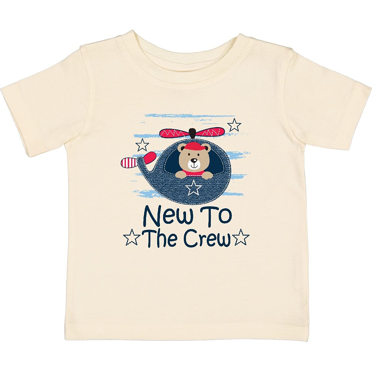 Inktastic New to The Crew Baby Boy T-Shirt - Cute Cotton Tee for Newborns, Infants & Toddlers - Perfect for Family Photos, Birth Announcements & Everyday Wear