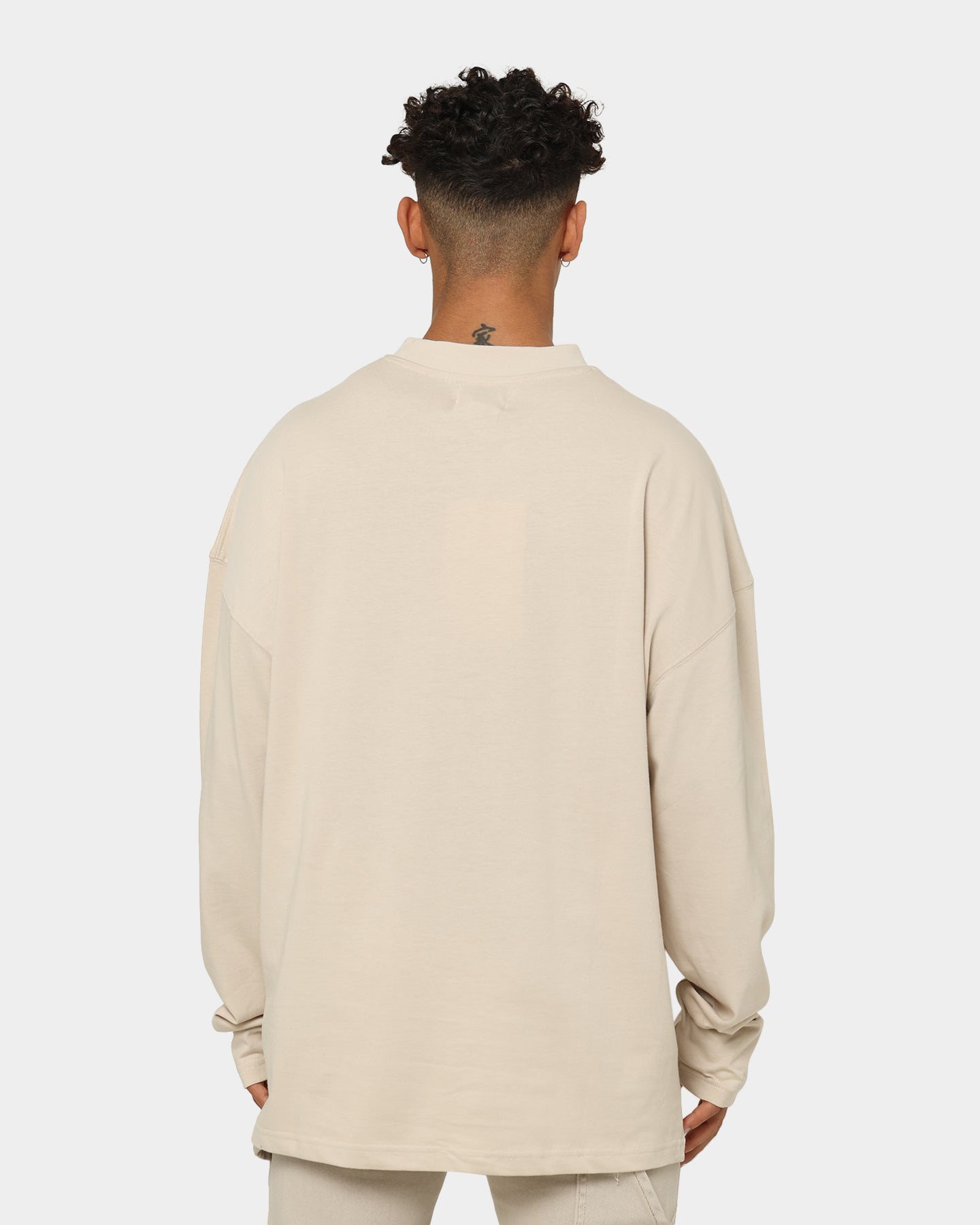 404 High Neck Long Sleeve T-Shirt for Women - Stone Color Slim Fit Basic Top - Perfect for Workout, Yoga, and Casual Wear