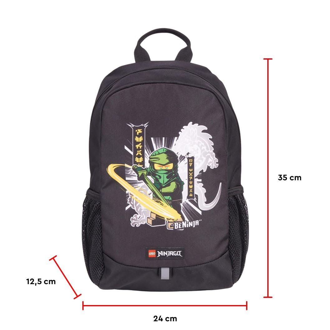 SKANDO BAGS Lego NINJAGO Backpack Set for Boys & Girls from 1st Grade (6 Years Old) - 6-Piece School Essentials: Backpack, Pencil Case (Pre-filled), Gym Bag, Small Backpack, Wallet & Sports Bag - Green | Perfect for School, Travel & Outdoor Activities