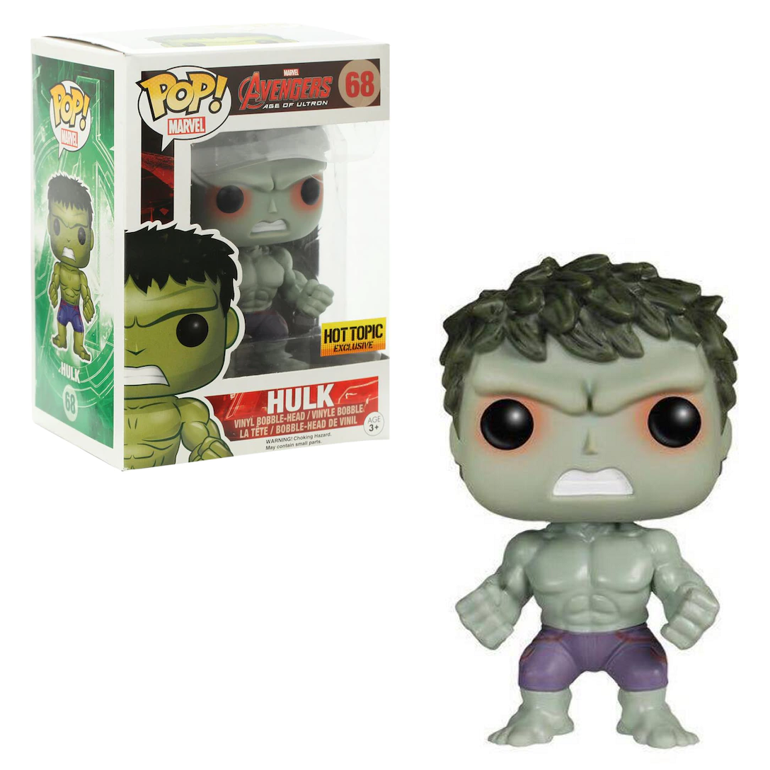 Funko Pop! Marvel Avengers Age of Ultron Hulk Savage #68 Vinyl Figure - Collectible Toy for Marvel Fans, Home Decor & Gift for Superhero Lovers