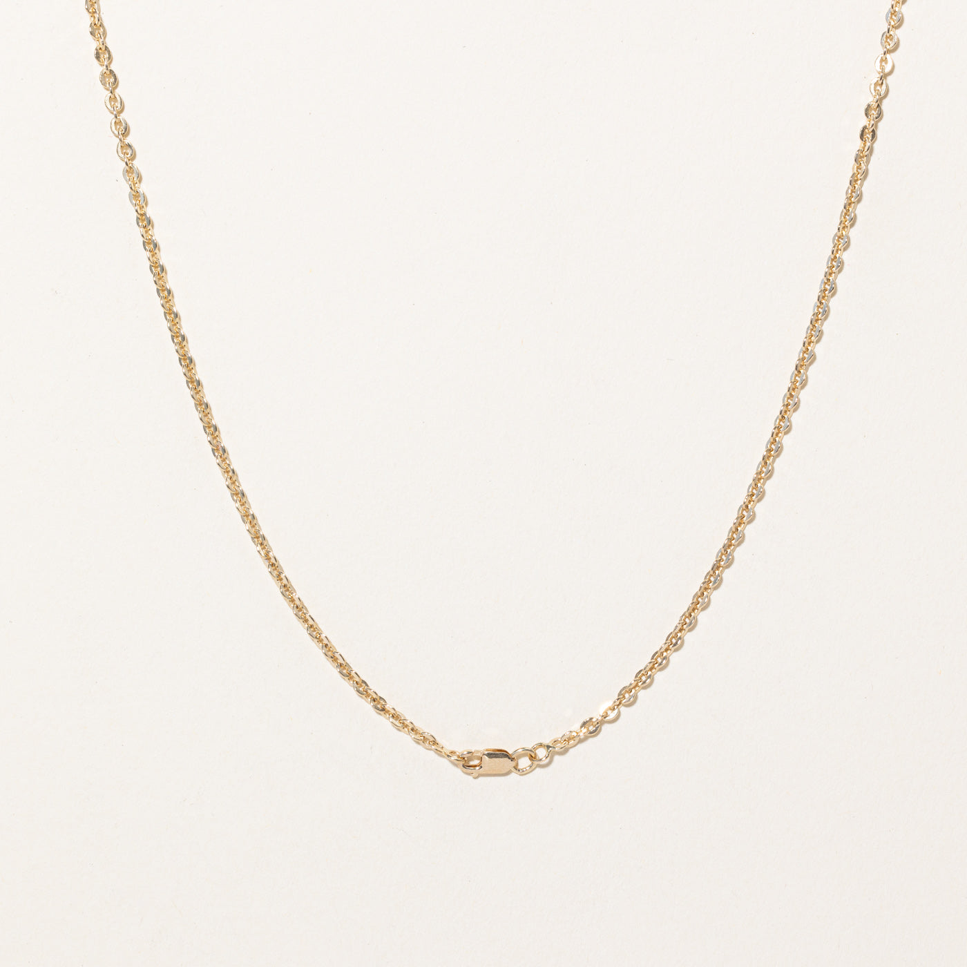10k Yellow Gold Rolo Link Chain Necklace 18 Inch - Elegant Layering Piece for Women, Perfect for Everyday Wear & Special Occasions