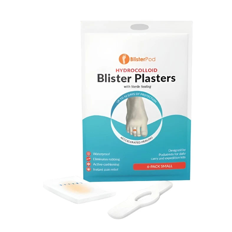 BlisterPod: Hydrocolloid Blister Bandages for Feet & Hands - 6 Pack Small - Perfect for Hiking, Running & Everyday Comfort