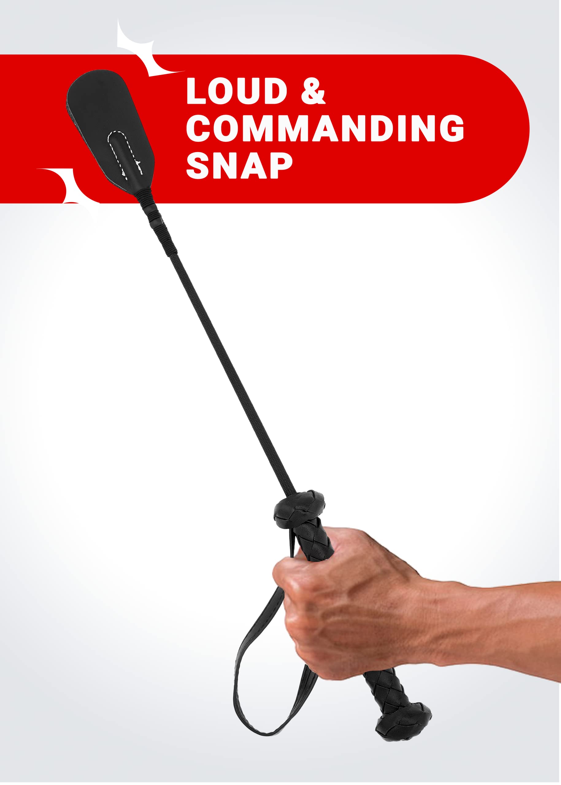 18 Inch BDSM Spanking Paddle - Leather Riding Crop for Adult Play, Fetish & Sensual Spanking | Perfect for Couples, Roleplay & BDSM Scenes