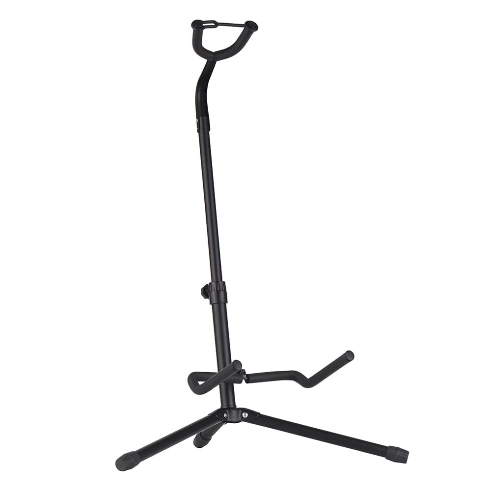 Premium Metal Guitar Stand - Heavy Duty Tripod Holder for Acoustic, Electric & Bass Guitars | Secure Floor Stand for Home, Studio & Stage Performances