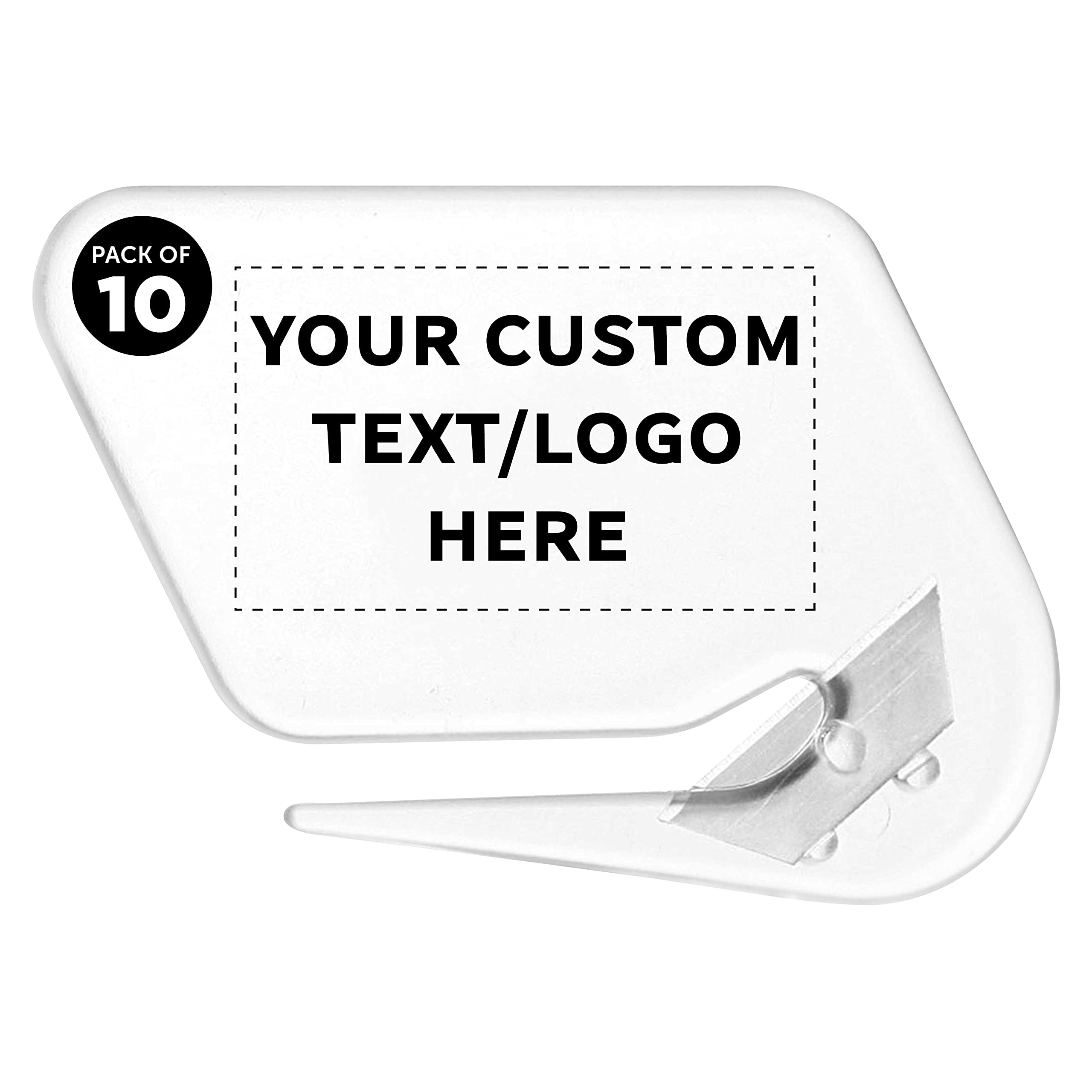 Custom Translucent Letter Openers (10-Pack) - Clear Plastic for Home & Office Use