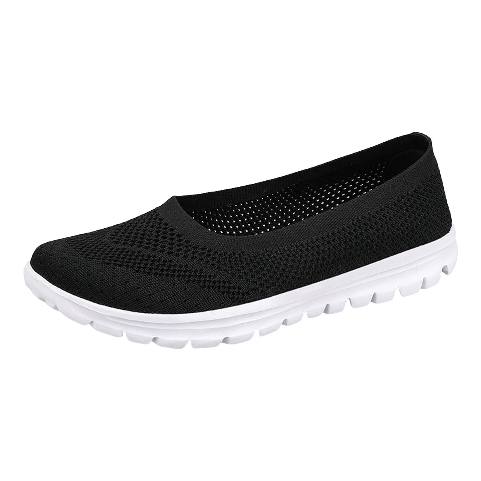 Women's Breathable Mesh Casual Shoes - Comfortable Summer Fashion Sneakers with New Pattern Design (Black, Size 7) | Perfect for Walking, Travel & Everyday Wear