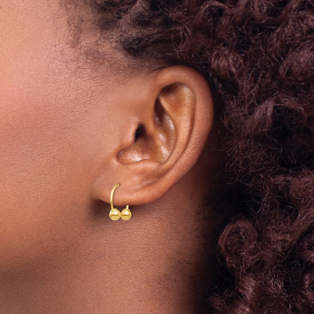 Gold Madi K Open Hoop Beaded Earrings SE473 - Trendy Boho Jewelry for Women, Perfect for Parties, Weddings & Everyday Wear