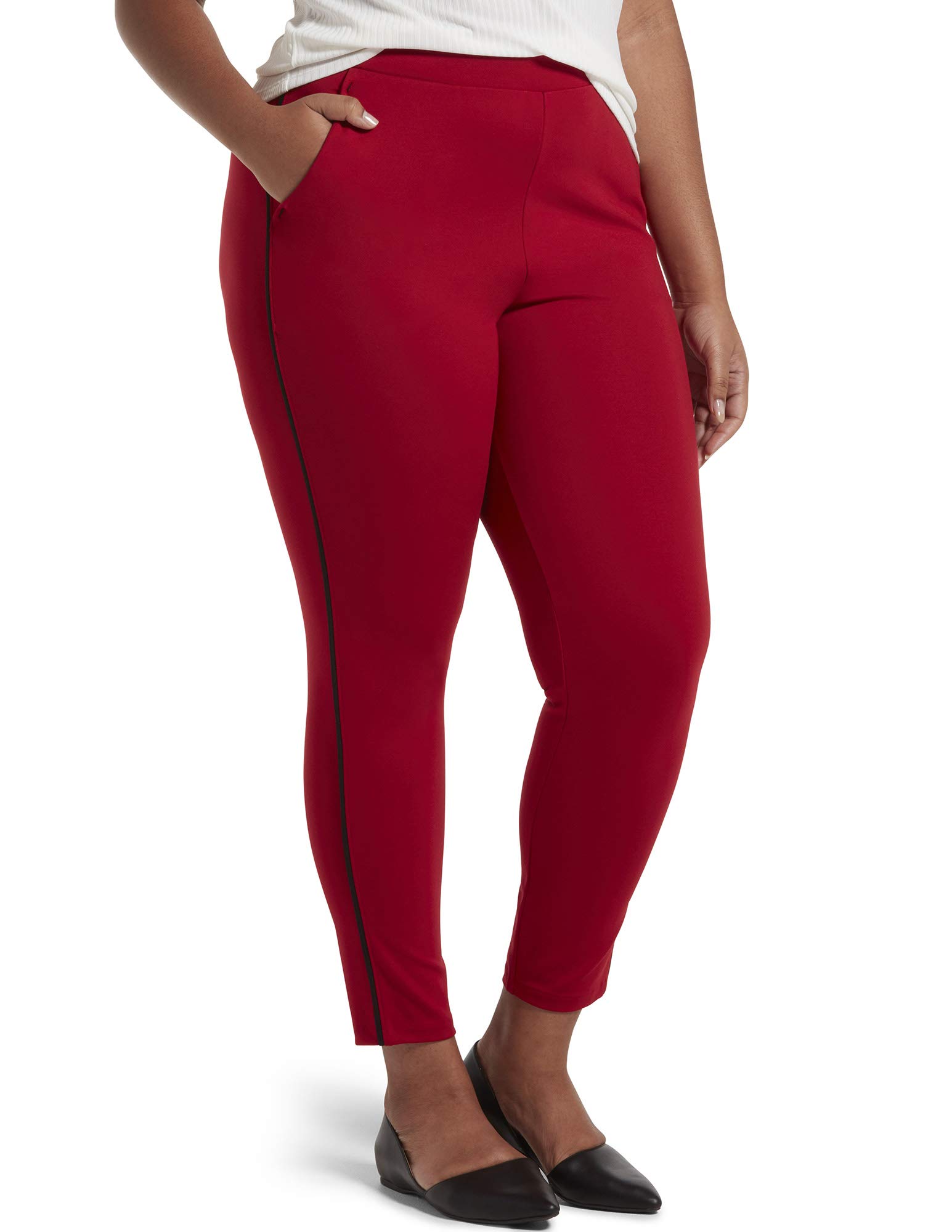 HUE Women’s Ponte 7/8 Leggings - Stretchy High-Waisted Workout Pants for Yoga, Office & Casual Wear | Comfortable & Versatile Women's Trousers