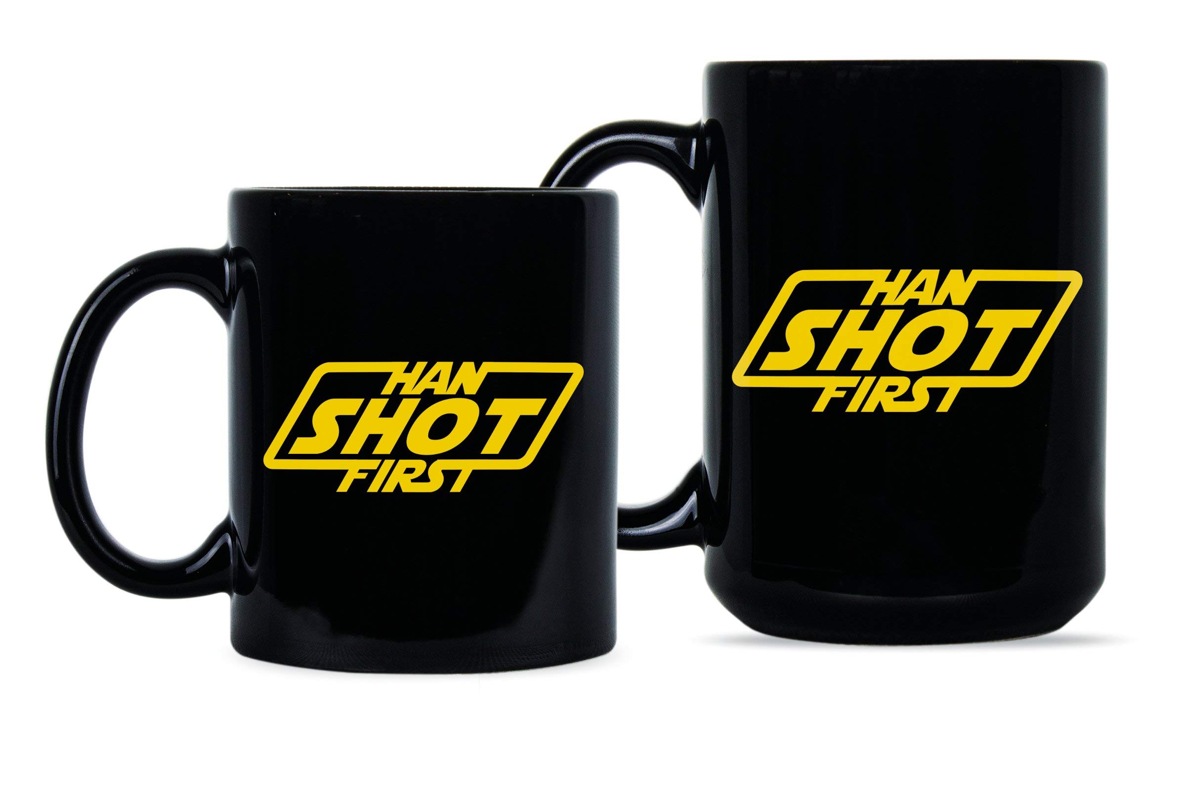 Han Shot First Coffee Mug - Star Wars Themed Ceramic Mug for Coffee, Tea & Hot Drinks - Perfect Gift for Fans, Office Use & Home Decor